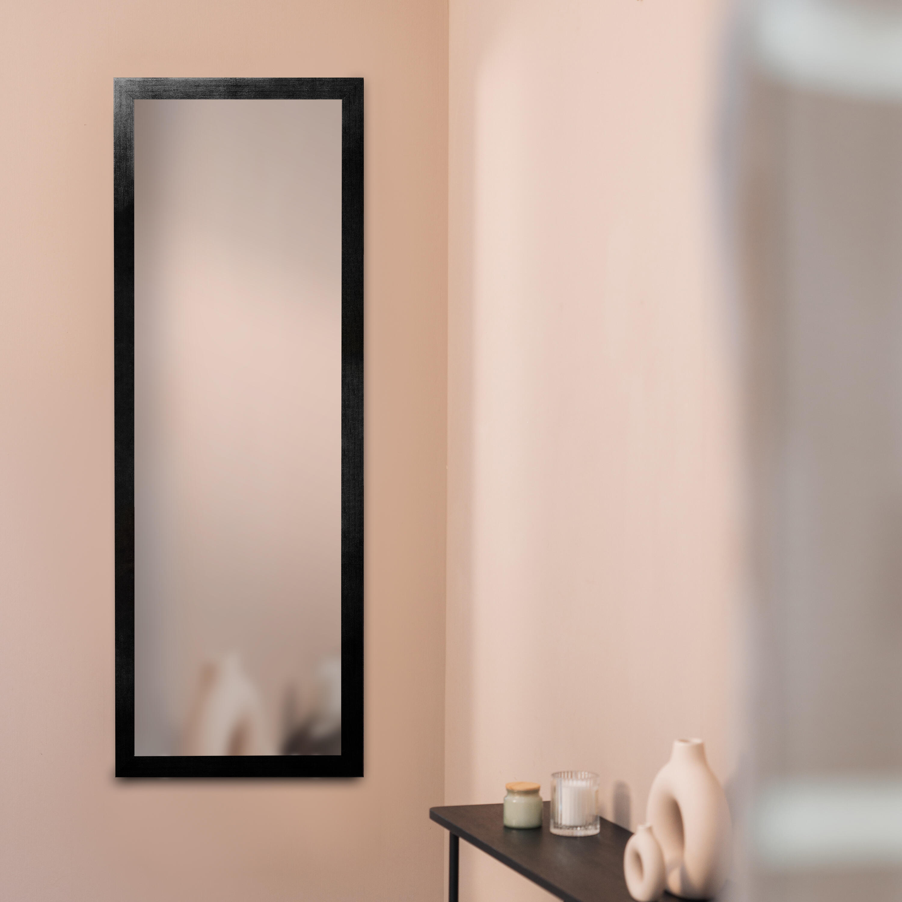 Specchio MIA rettangolare in legno nero 40 x 140 cm - 2