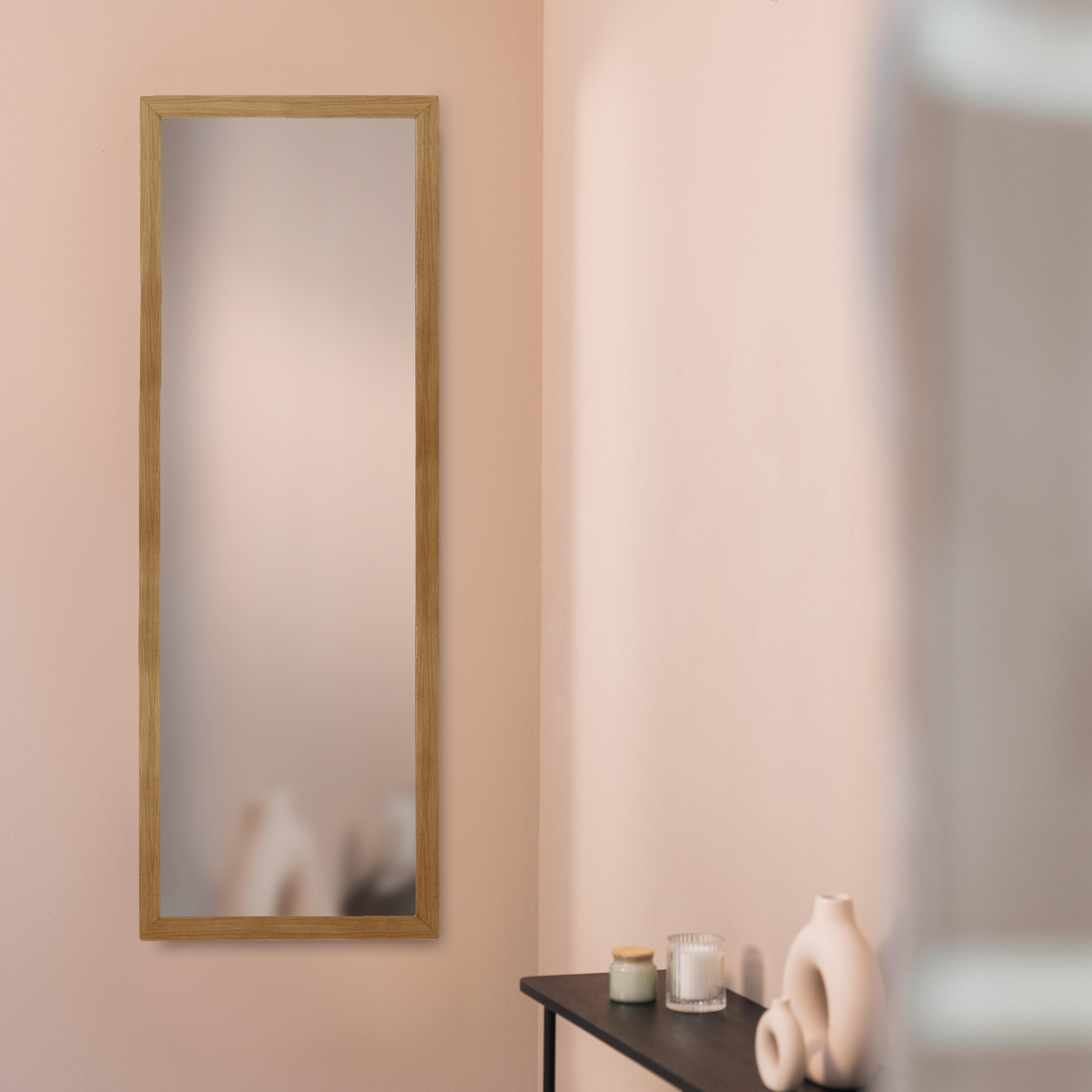 Specchio MIA rettangolare in legno rovere 40 x 140 cm - 2