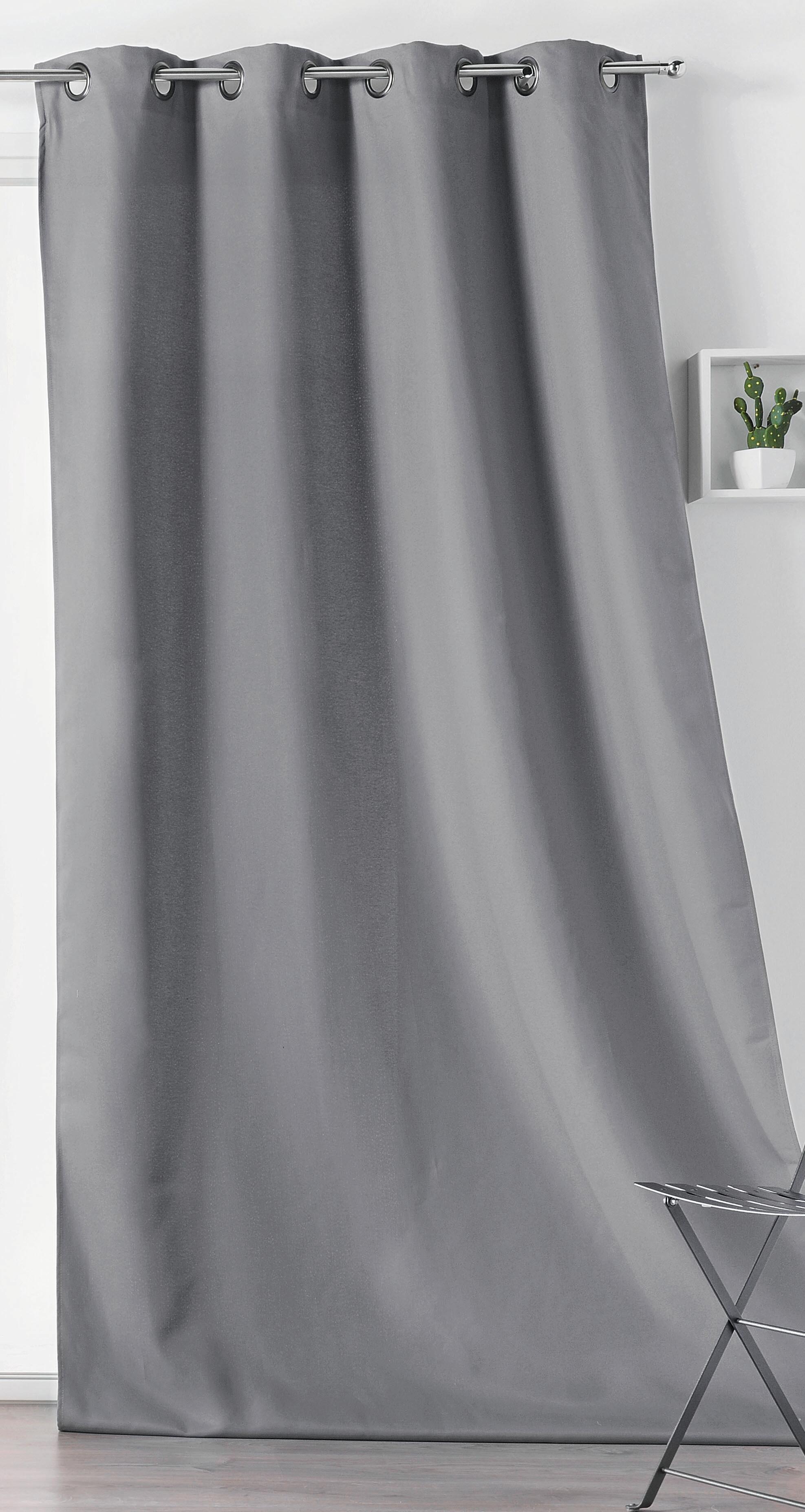 Rideau tamisant, gris H.240 x l.135 cm - 3