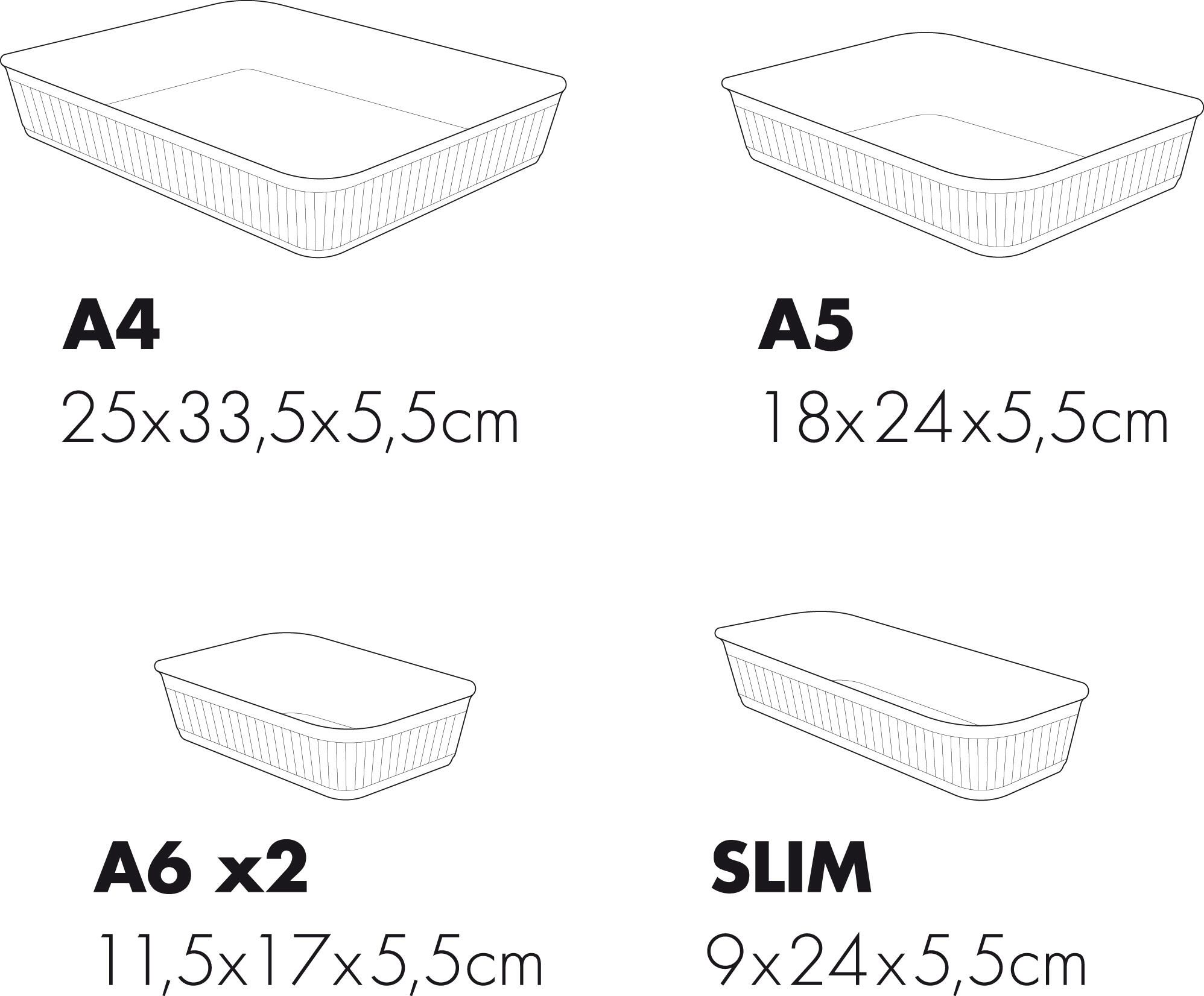 Set de 5 organizadores de almacenamiento gris Baobab 33.6x24.7x6cm - 3