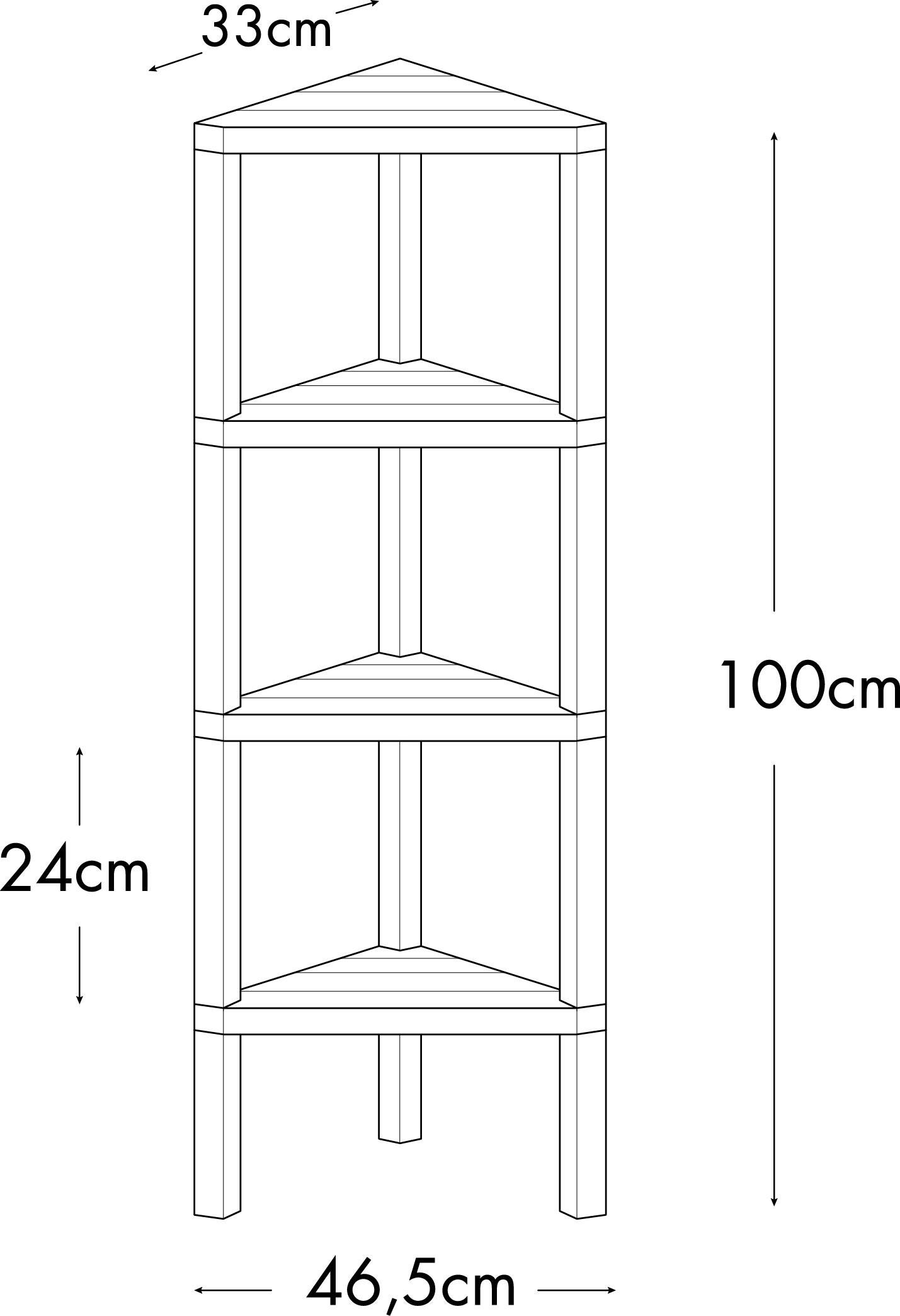 Estante para el baño de polipropileno blanco Lombok 12.5x33x33cm - 3
