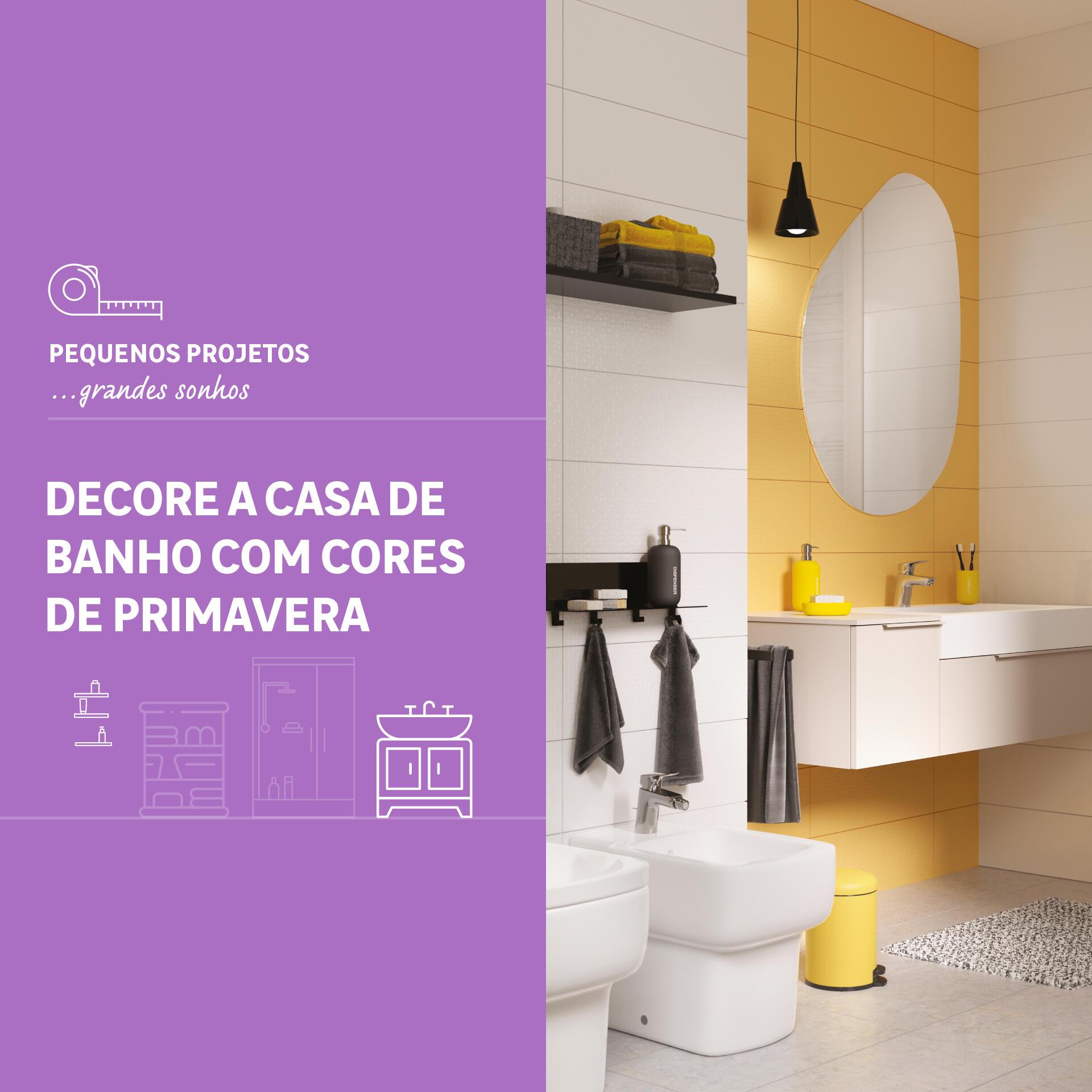 pequenos projetos decore a casa de banho com cores de primavera