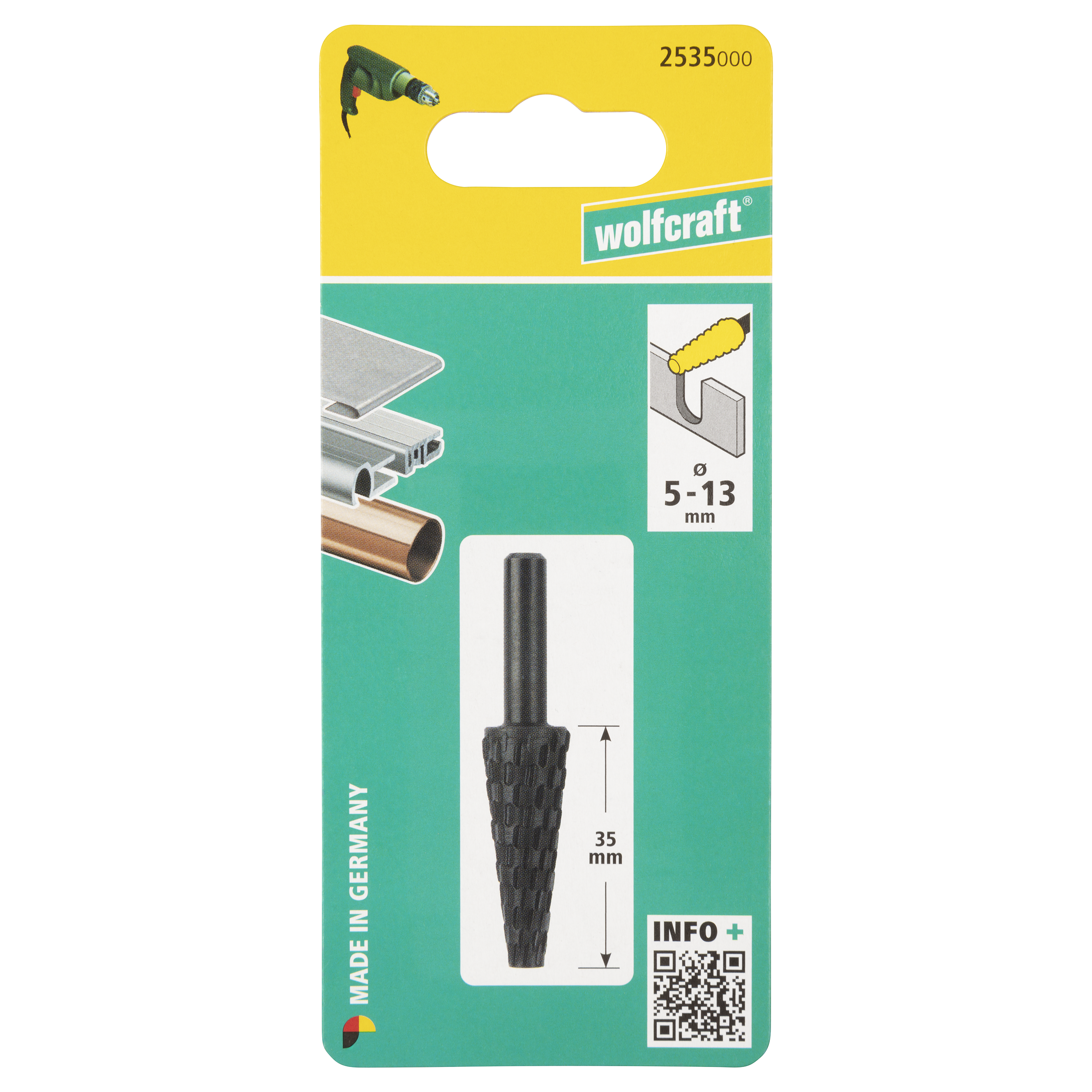 Zdzierak do metalu stożkowy 5-13x35 mm 2535000 WOLFCRAFT - 4