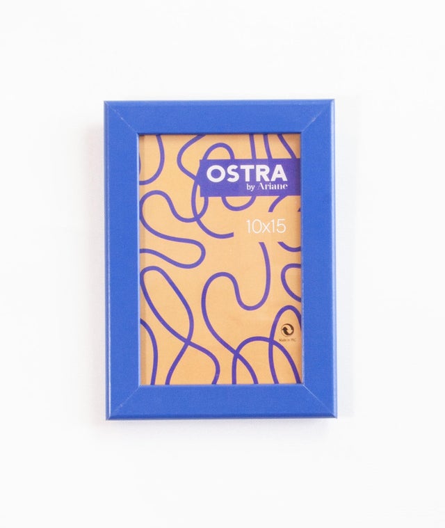 Cadre Ostra, H.15 x l.10 cm bleu, ARIANE