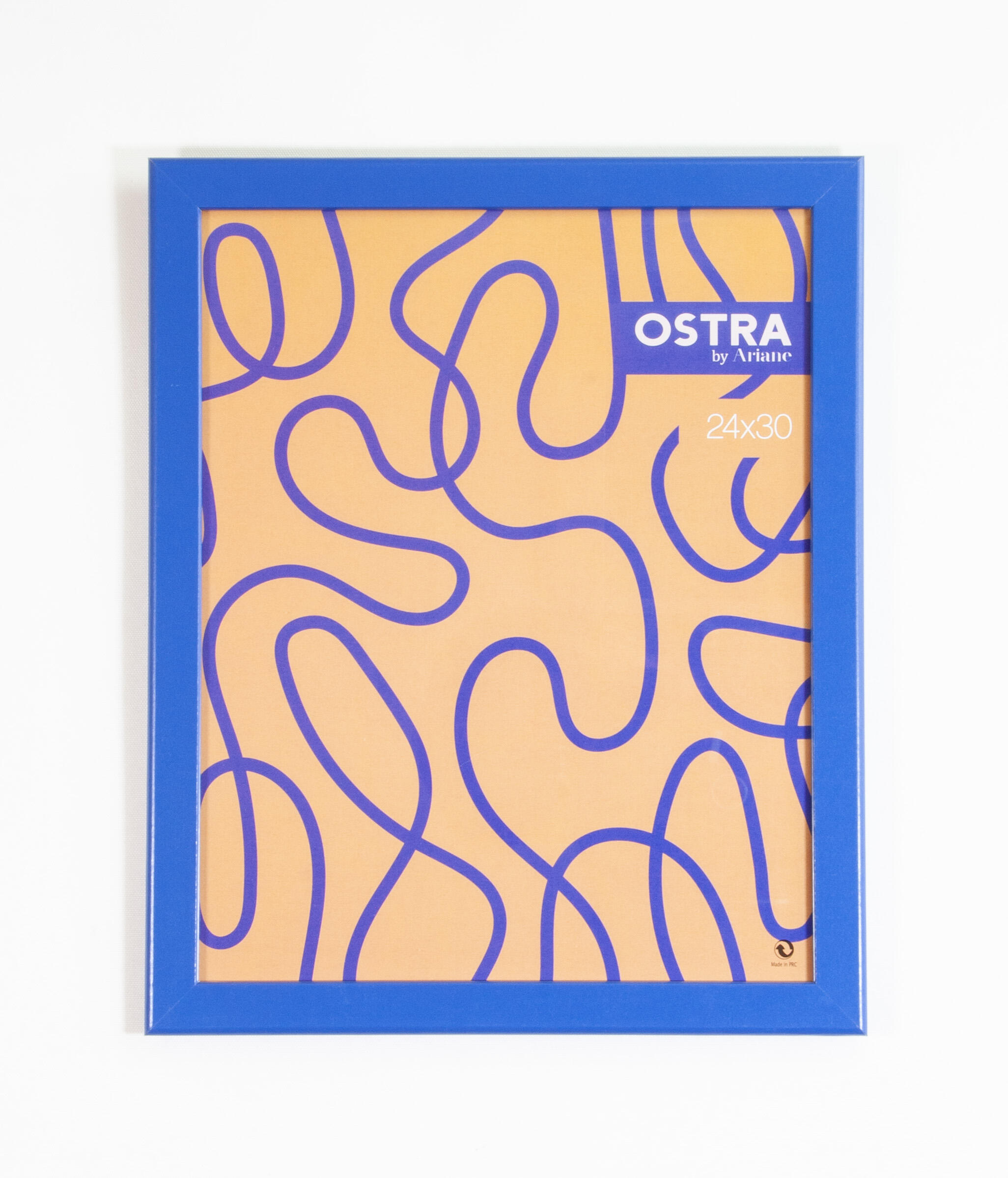 Cadre Ostra, H.30 x l.24 cm bleu, ARIANE