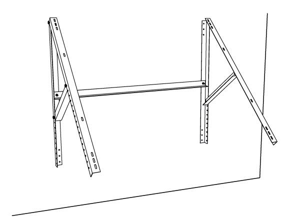 KIT SUPPORT EQUERRE SOL MUR 15/45 DEG.