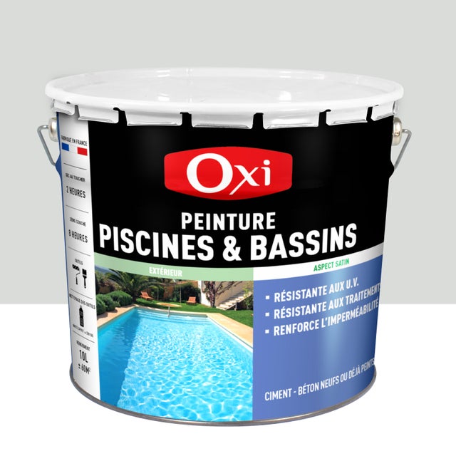Peinture extérieure piscine , OXI gris perle satiné 10L