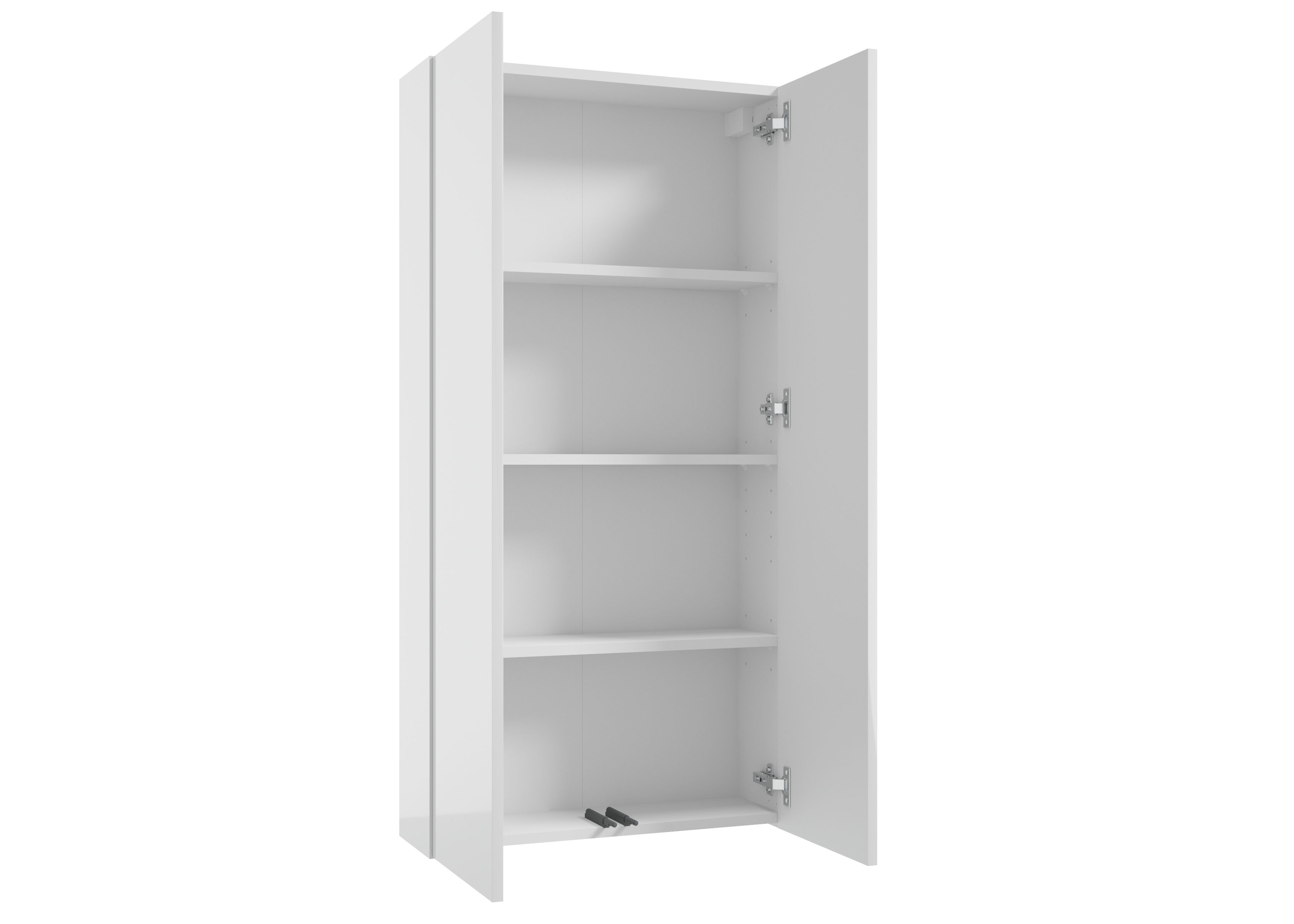 Szafka łazienkowa wisząca 60x20x120 cm Duo biała połysk Defra - 6