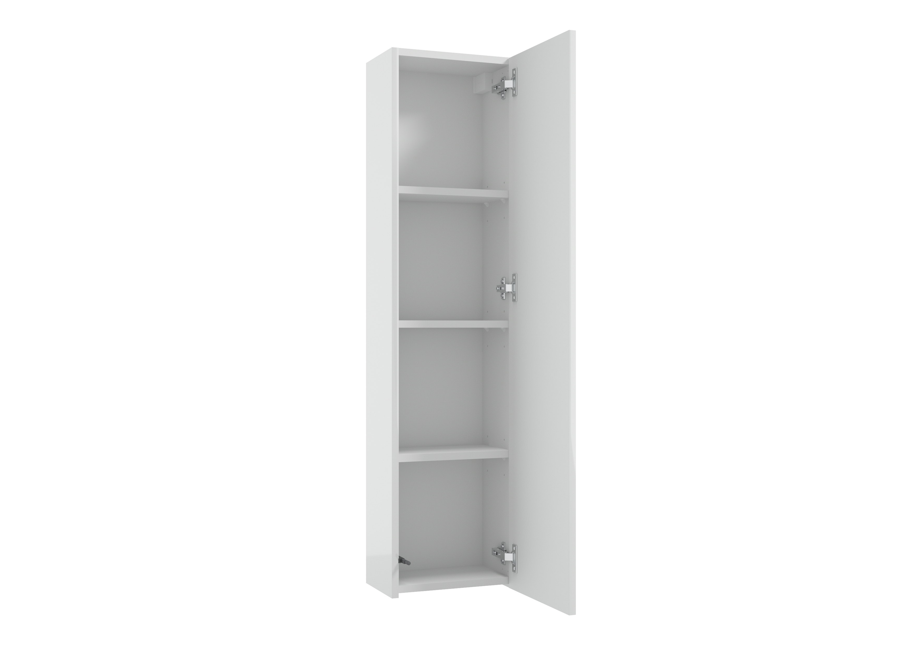 Szafka łazienkowa wisząca 30x20x120 cm Duo biała połysk Defra - 6