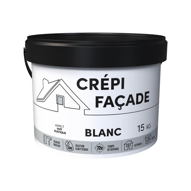 Crépis façade blanc, 15 kg