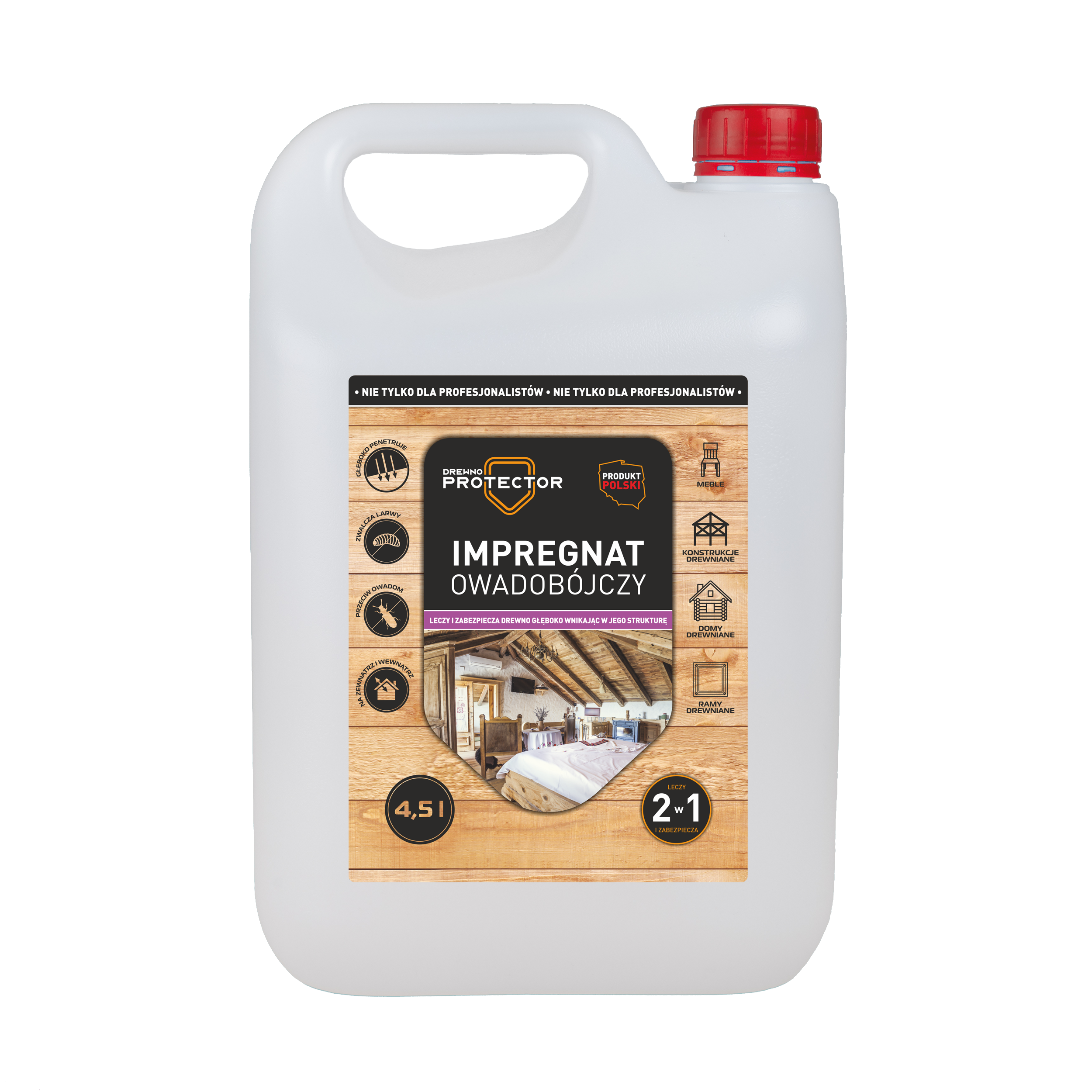 Impregnat owadobójczy akrylowy 4.5 l Protector