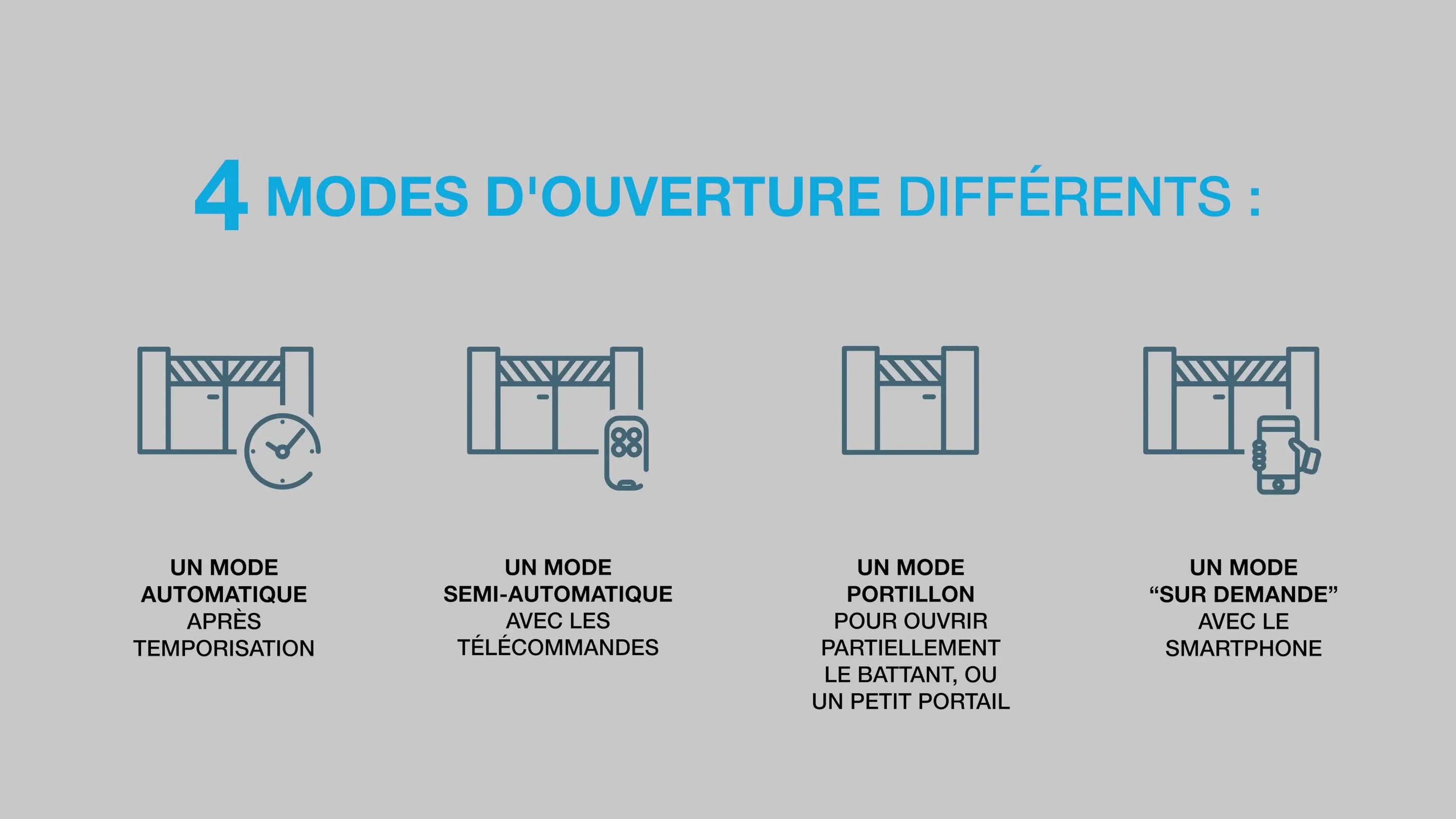 Motorisation connectée à vérins pour portail battant, Teha Connect, Avidsen