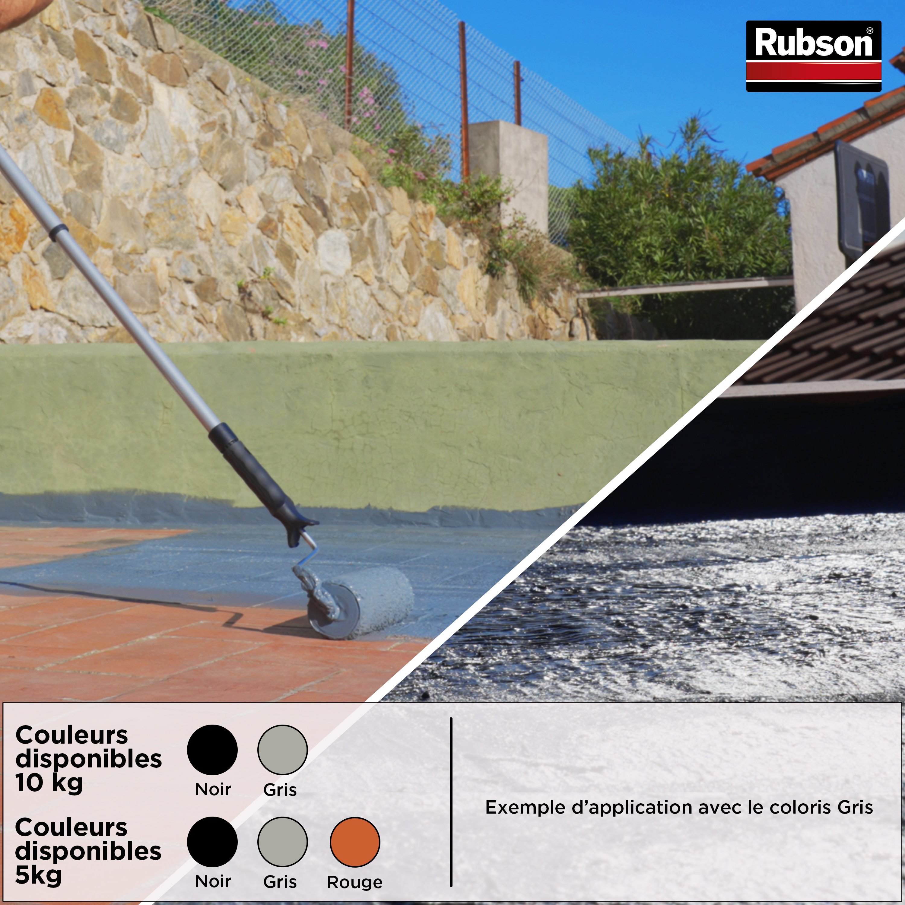 Revêtement d'étanchéité toitures gris 5 kg Sp 360 - RUBSON - 3