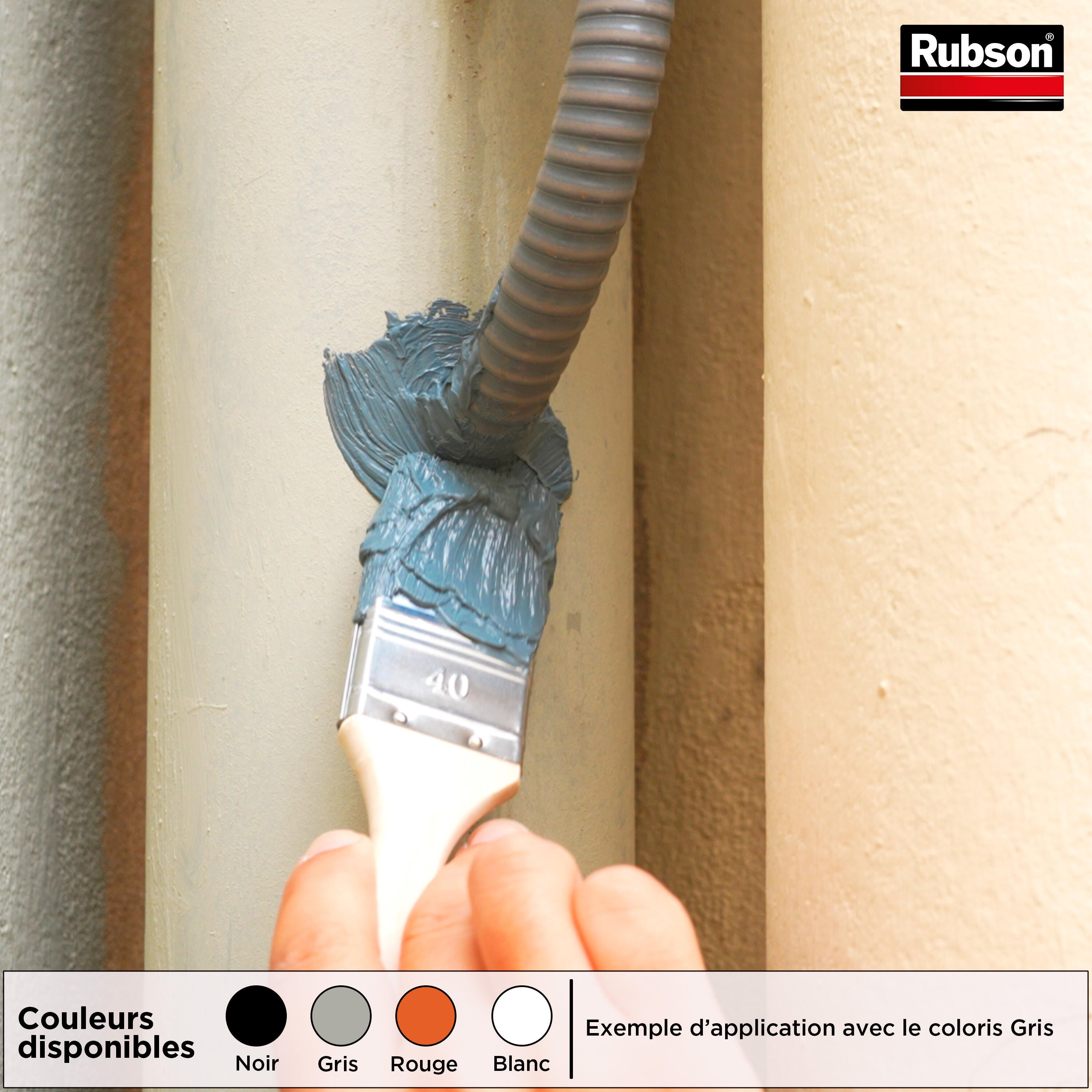 Revêtement d'étanchéité Waterproof gris RUBSON 1 kg - 4