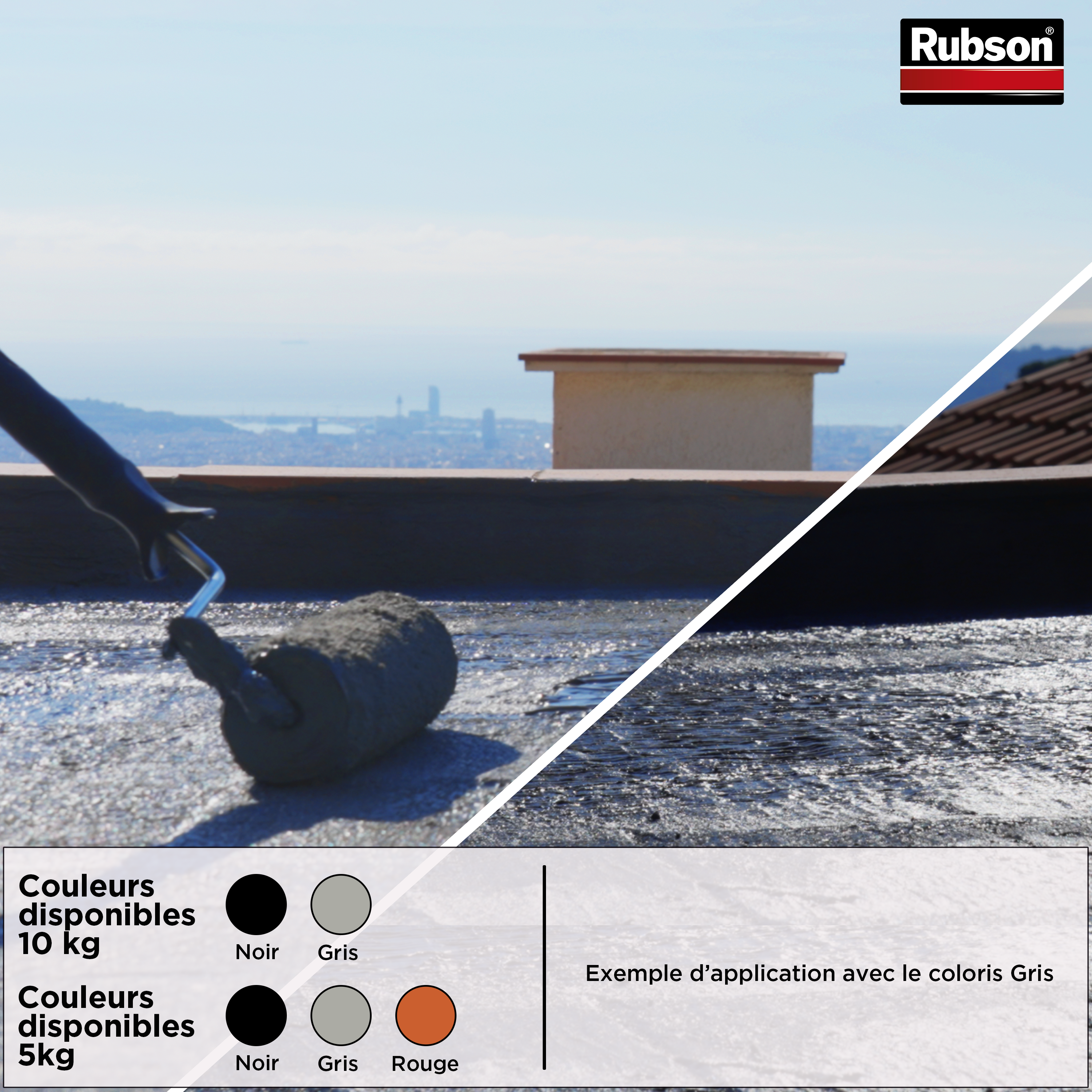 Revêtement d'étanchéité toitures gris 5 kg Sp 360 - RUBSON - 4