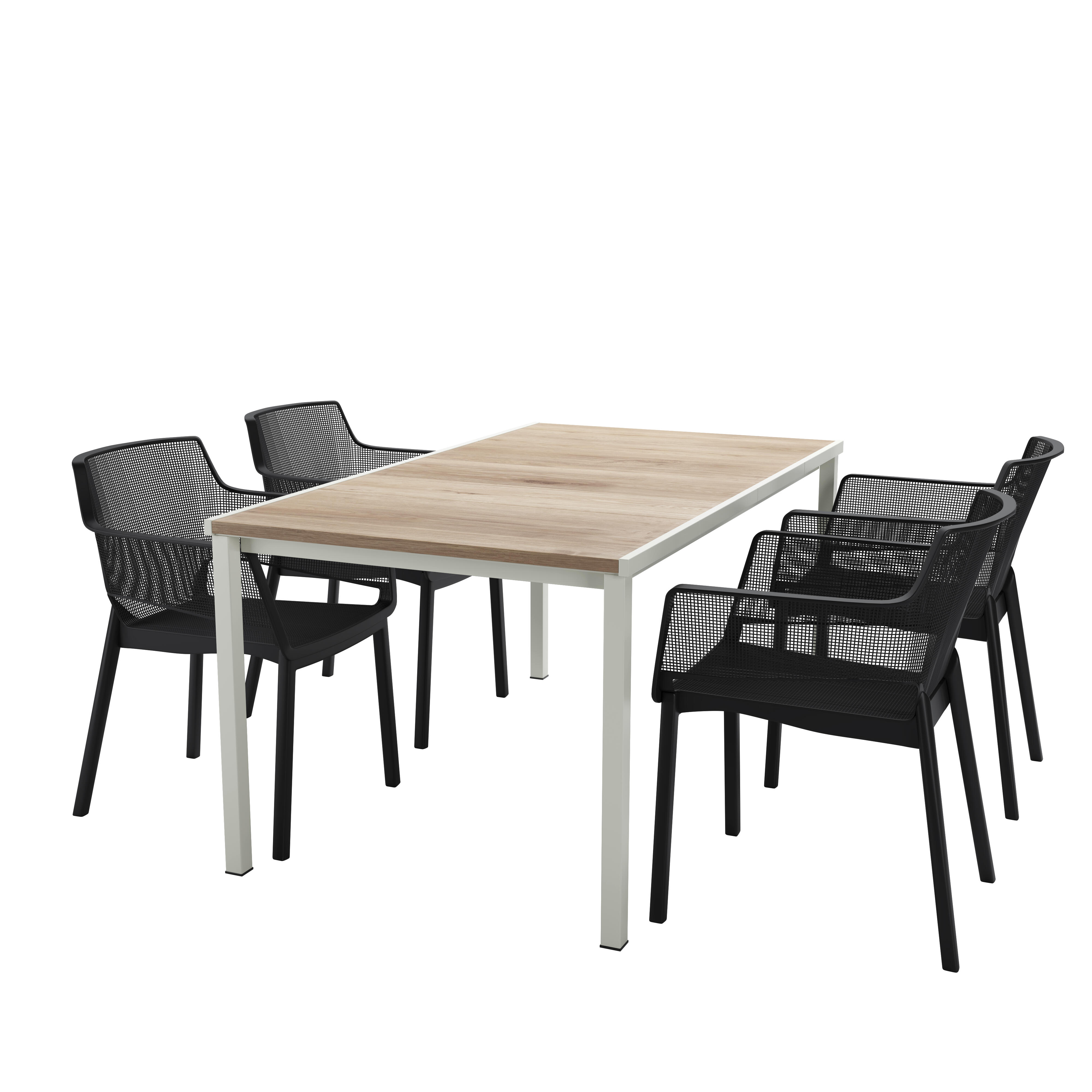 silla de jardin sin cojin de resina gris