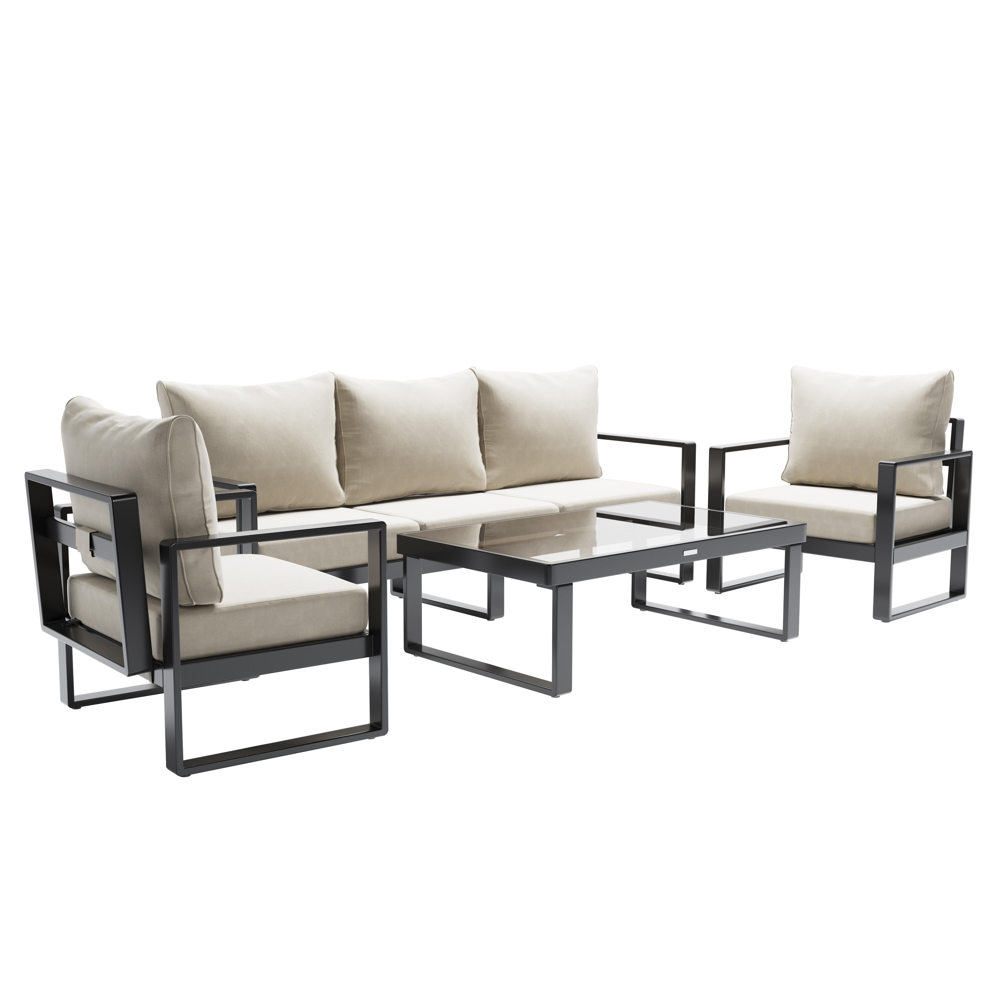 Conjunto de jardin de aluminio Artemis para 5 comensales - 2
