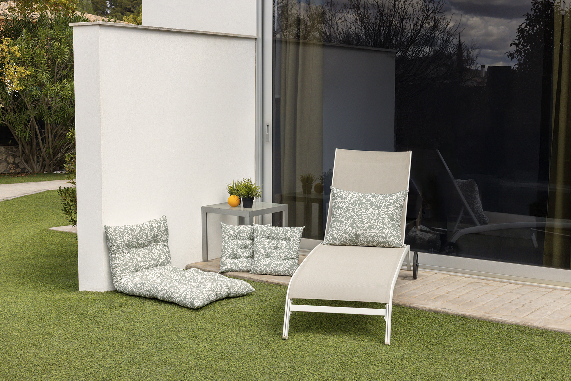 Cojín de silla Capiton Fall verde 40x40 cm - 6
