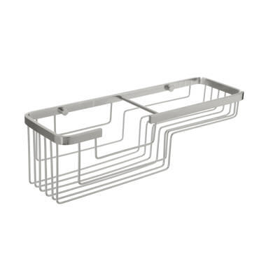 CESTILLO DE DUCHA RECTANGULAR PARA PARED CROMADO