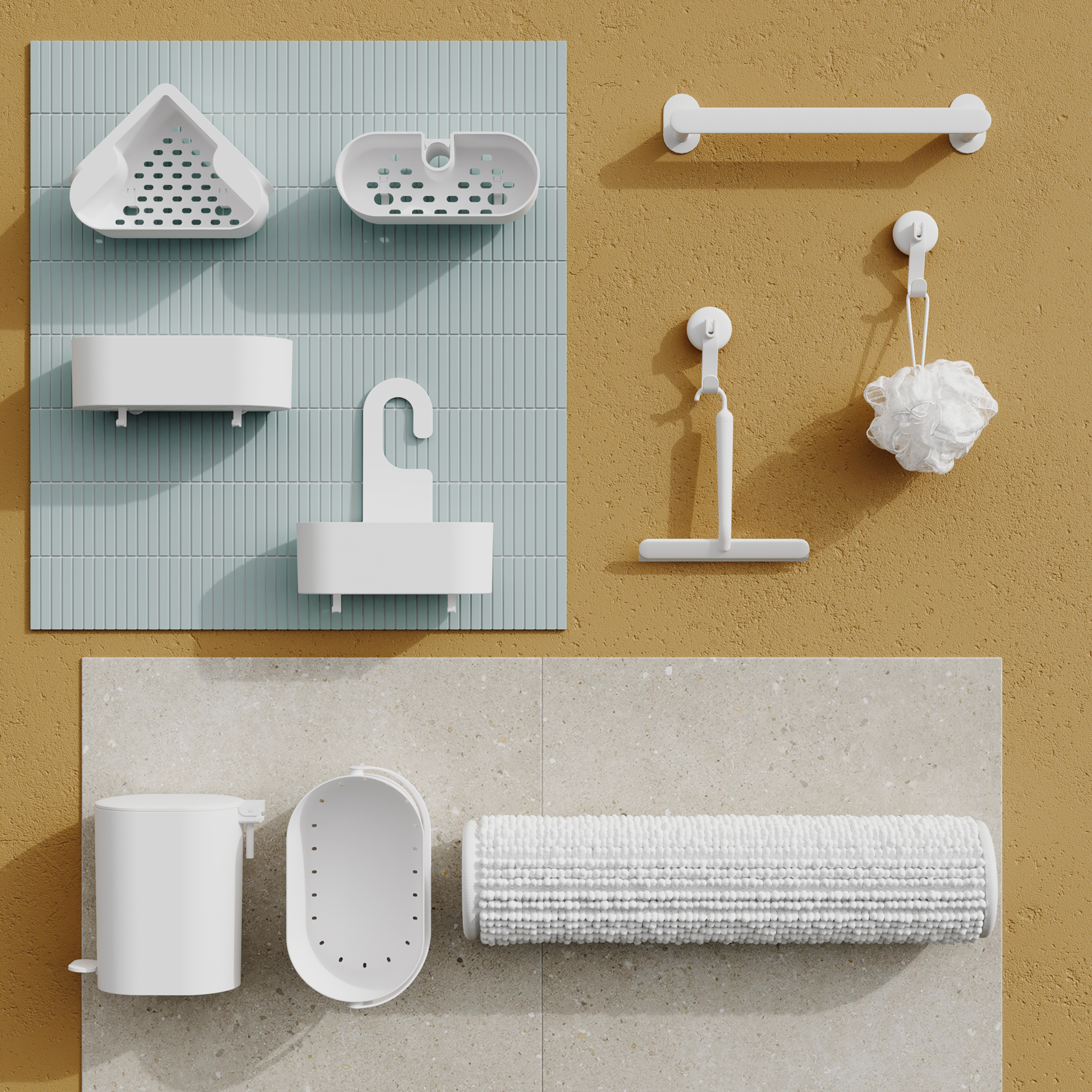 Papelera baño Easy blanco 3L - 7