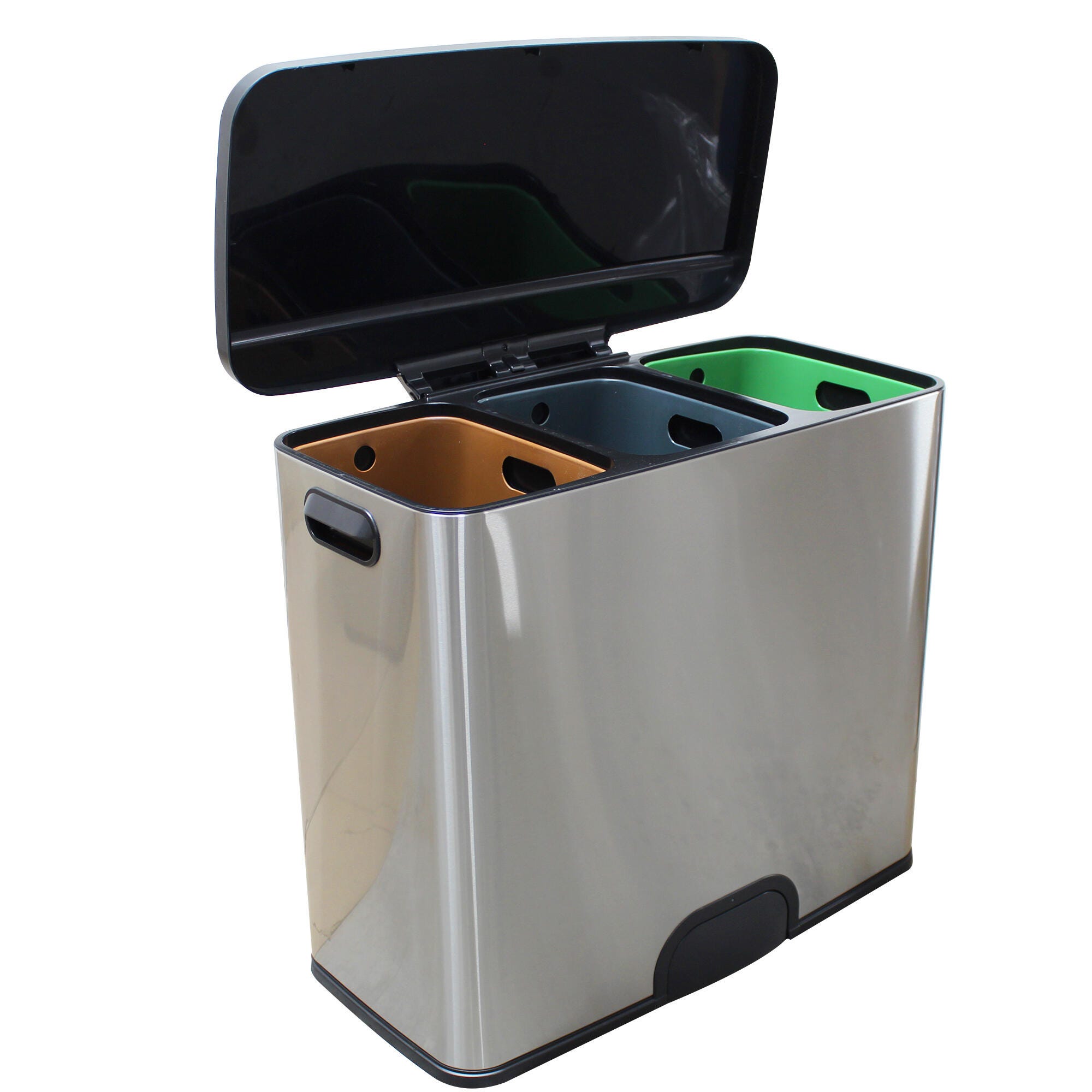 Basura Automático Cubo Basura Reciclaje Acero Inoxidable Cubo
