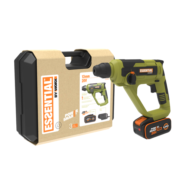 Marteau perforateur sans fil 20V ESSENTIAL BY WORX ES383 + 1 batterie 4Ah