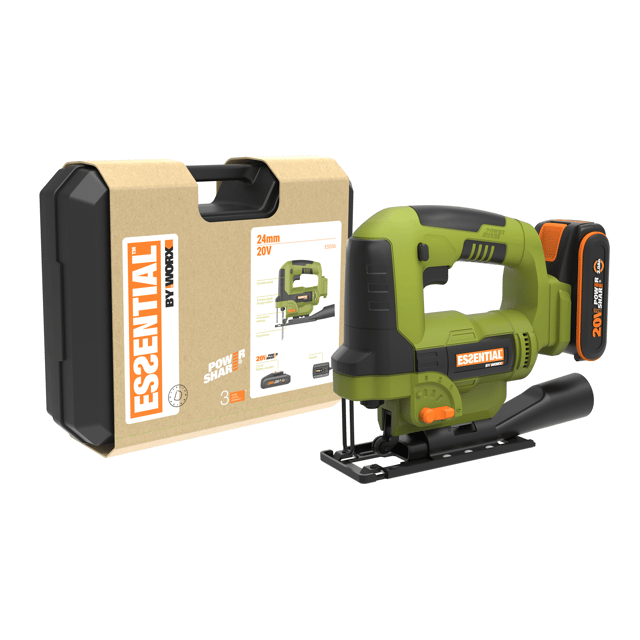 Scie sauteuse sans fil 20V ESSENTIAL BY WORX ES556 + 1 batterie 2Ah