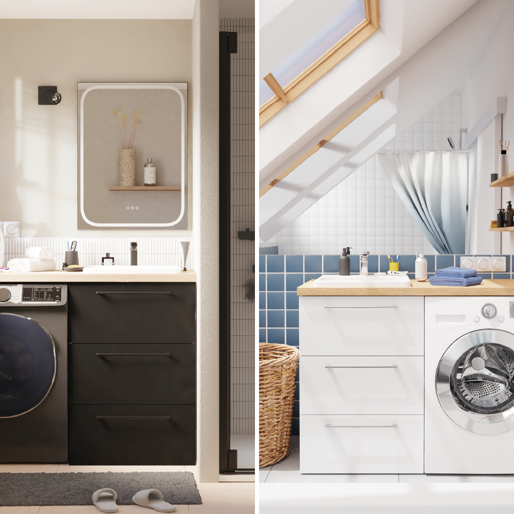 Salle de bains Tiroirs meuble remix buanderie  - 5