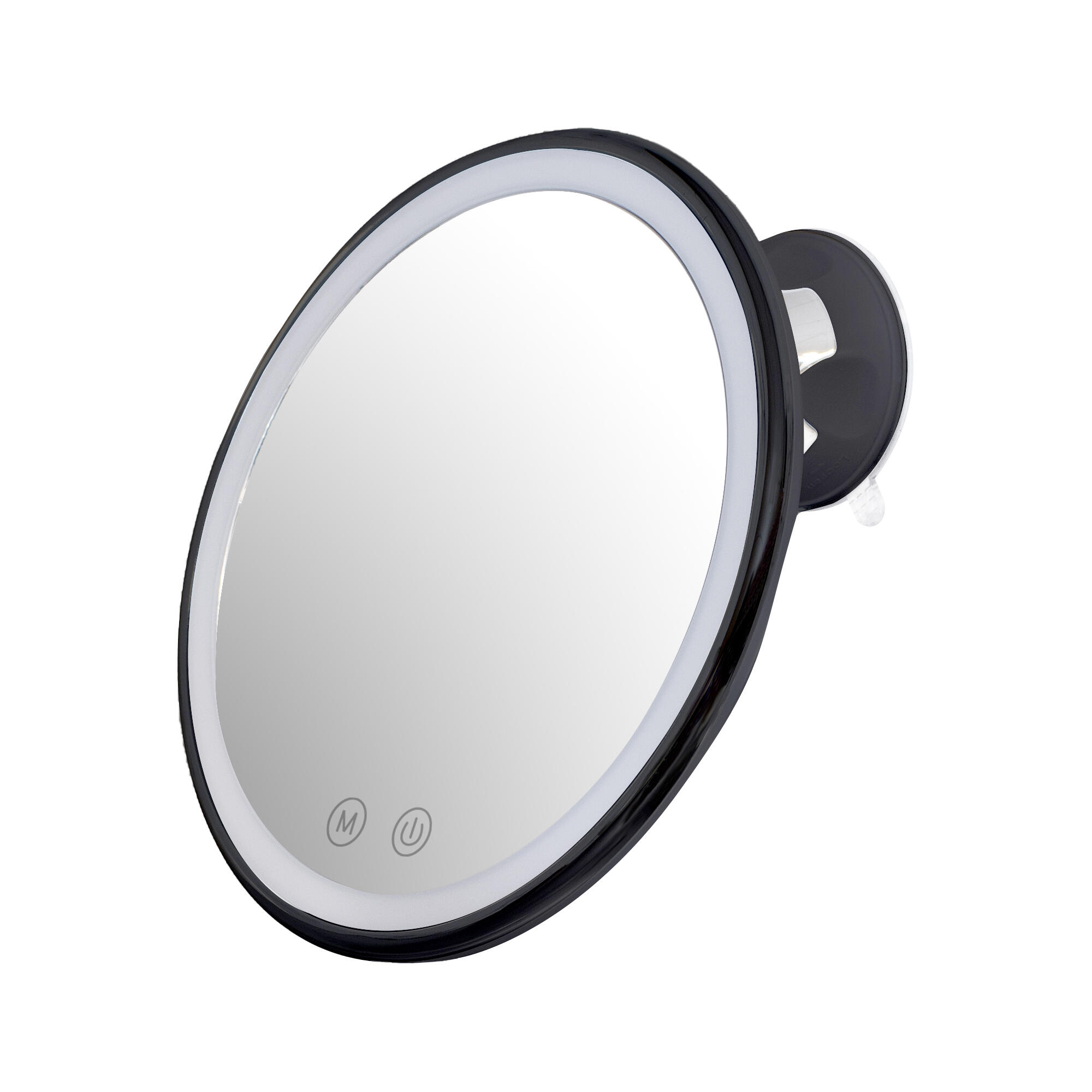 Espejo cosmético de aumento con luz  x7 negro - 2