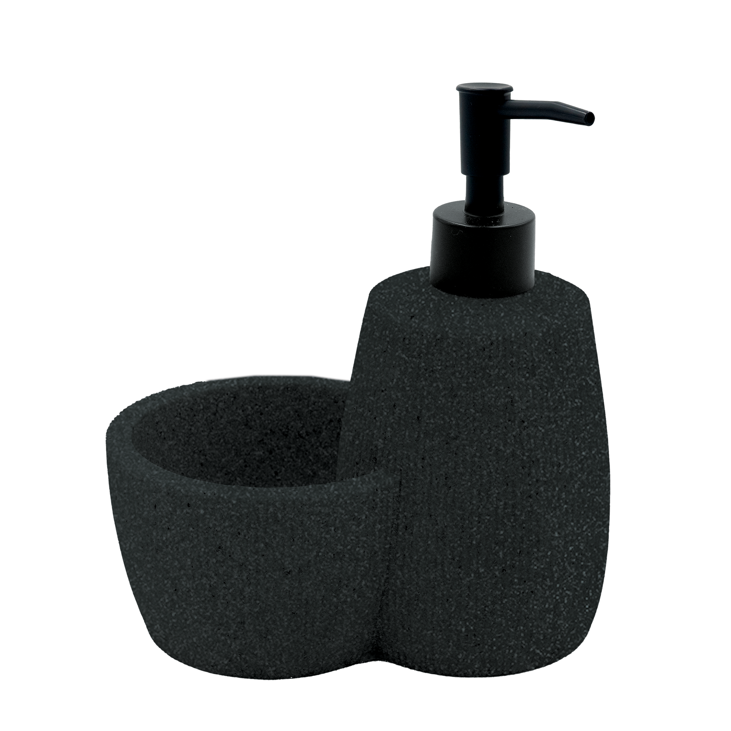 Dozownik na płyn ryflowany piaskowy antracyt Kuchinox