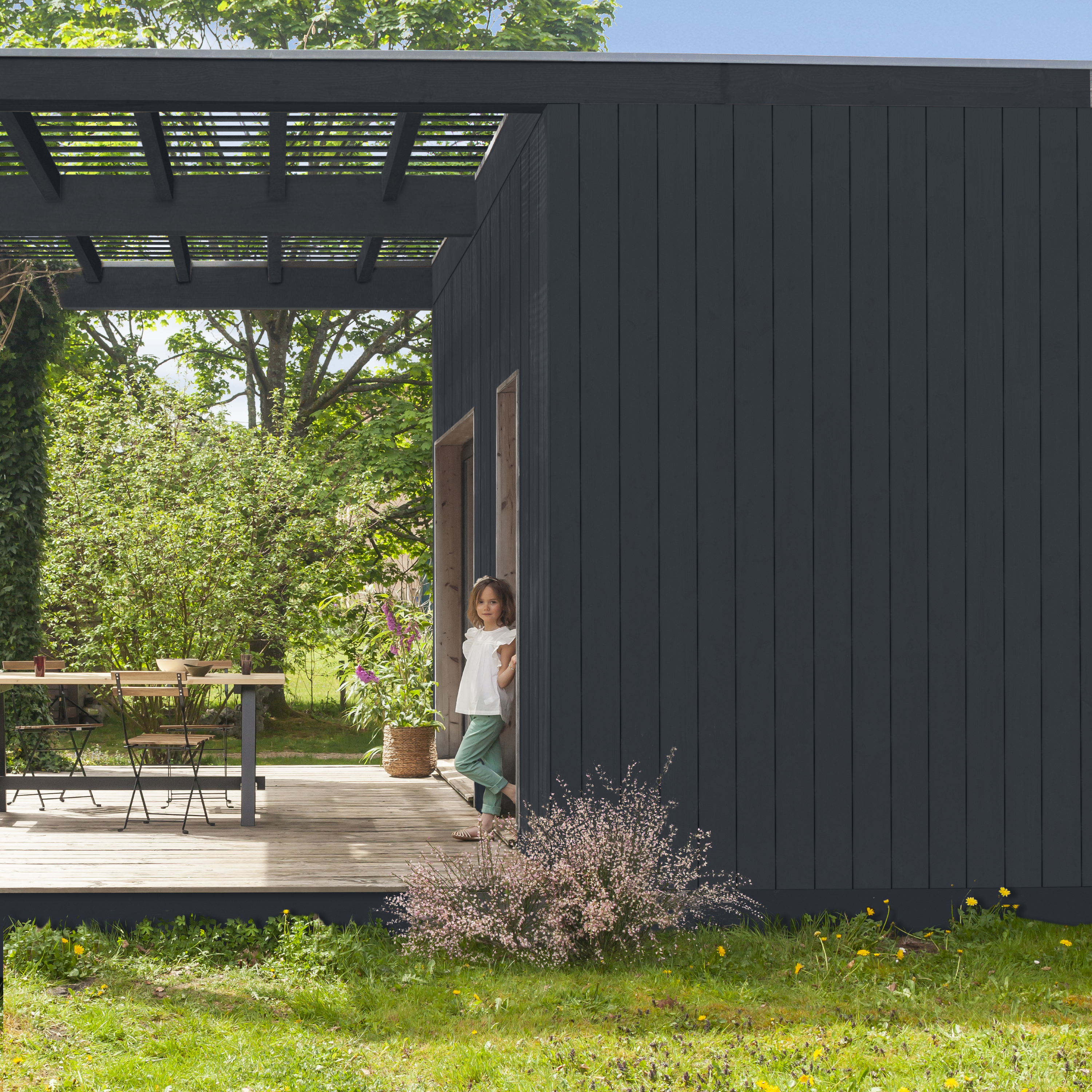 Peinture extérieure bois Couleurs d'ici ® V33 anthracite RAL 7016 velours 125ml - 5