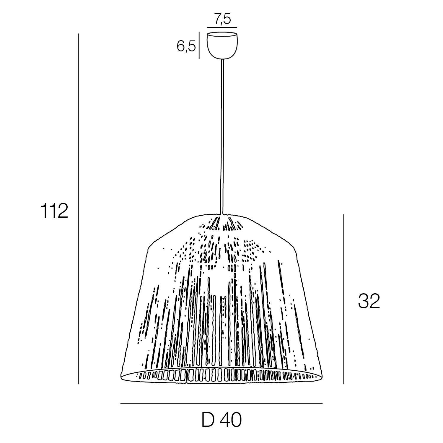 Lámpara de techo colgante de papel beige 1 luz E27 Quintana 40 cm y altura regulable - 6