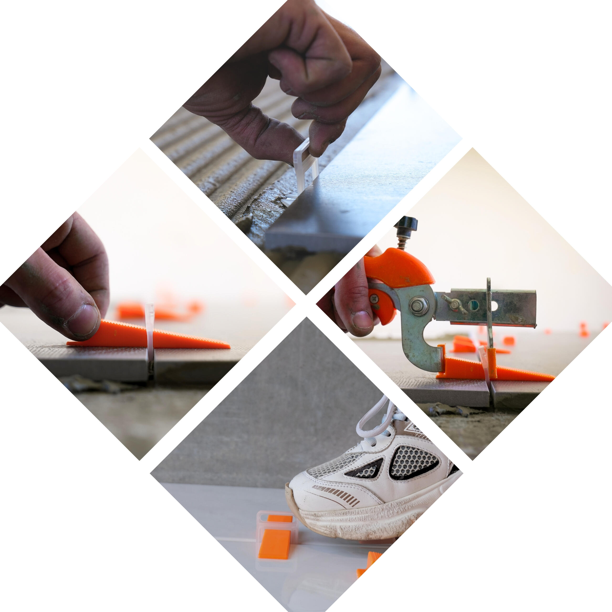 Croisillons autonivelants et cales pour carrelage Ep.3 mm - LEVELIT (seau de 250) - 3