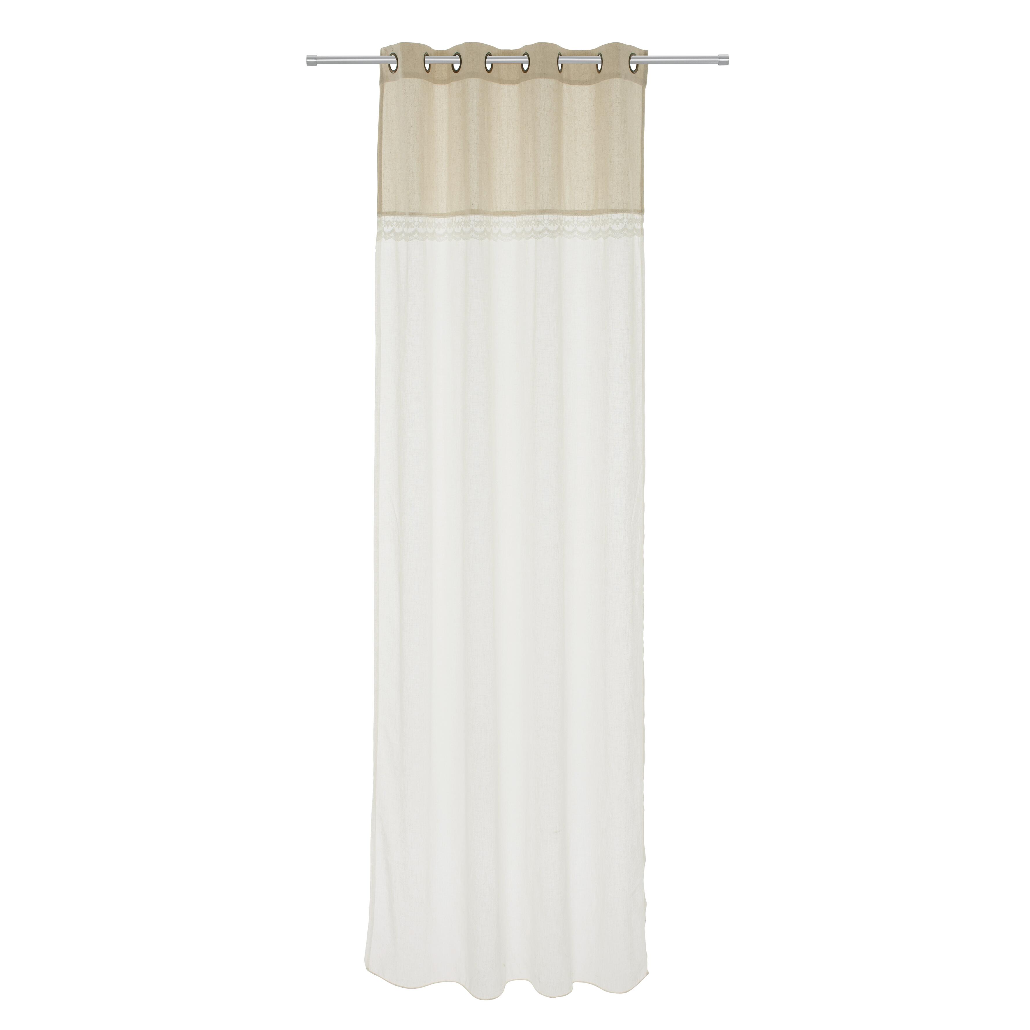 Tenda Alice ecrù, occhiello 140x290 cm - 6