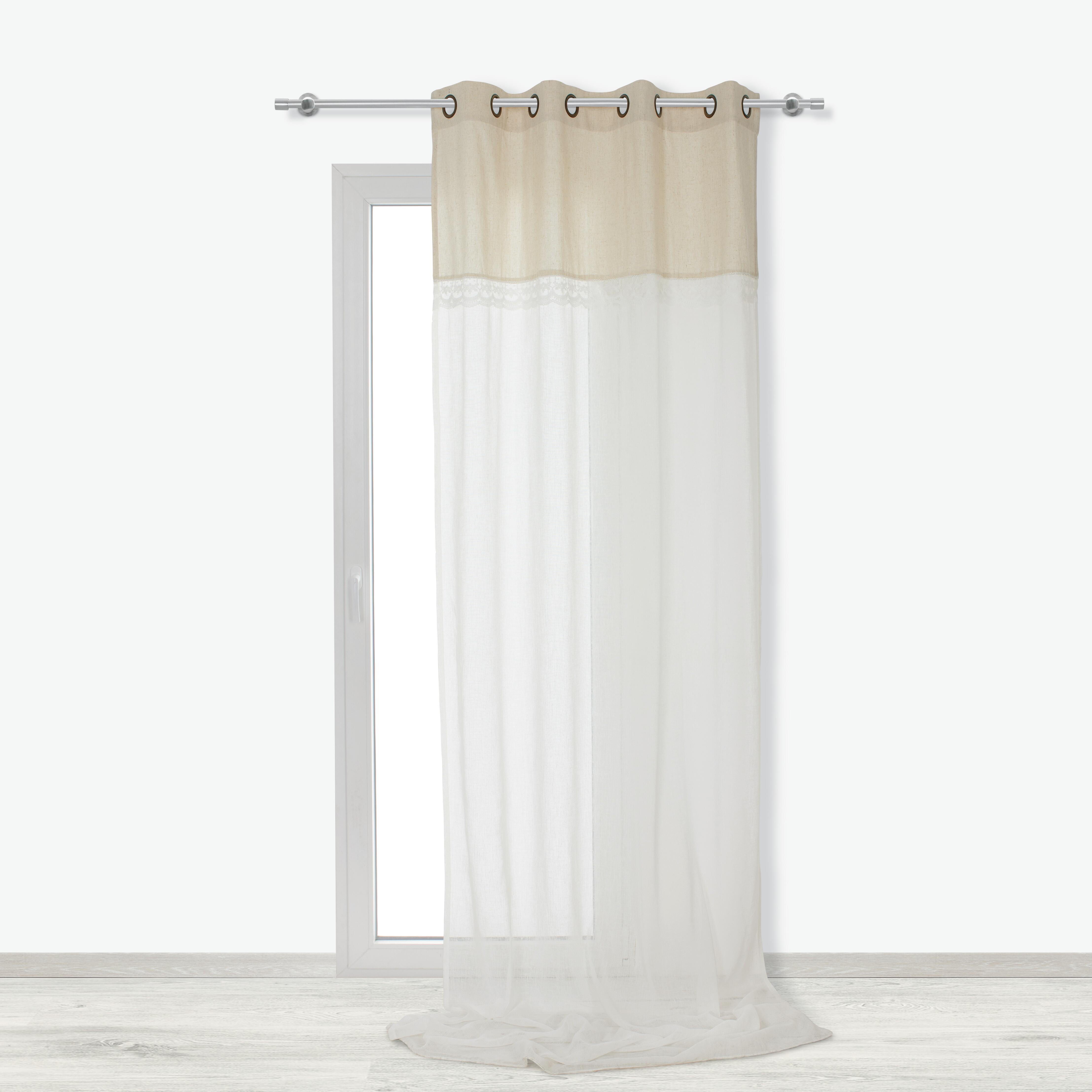Tenda Alice ecrù, occhiello 140x290 cm - 5