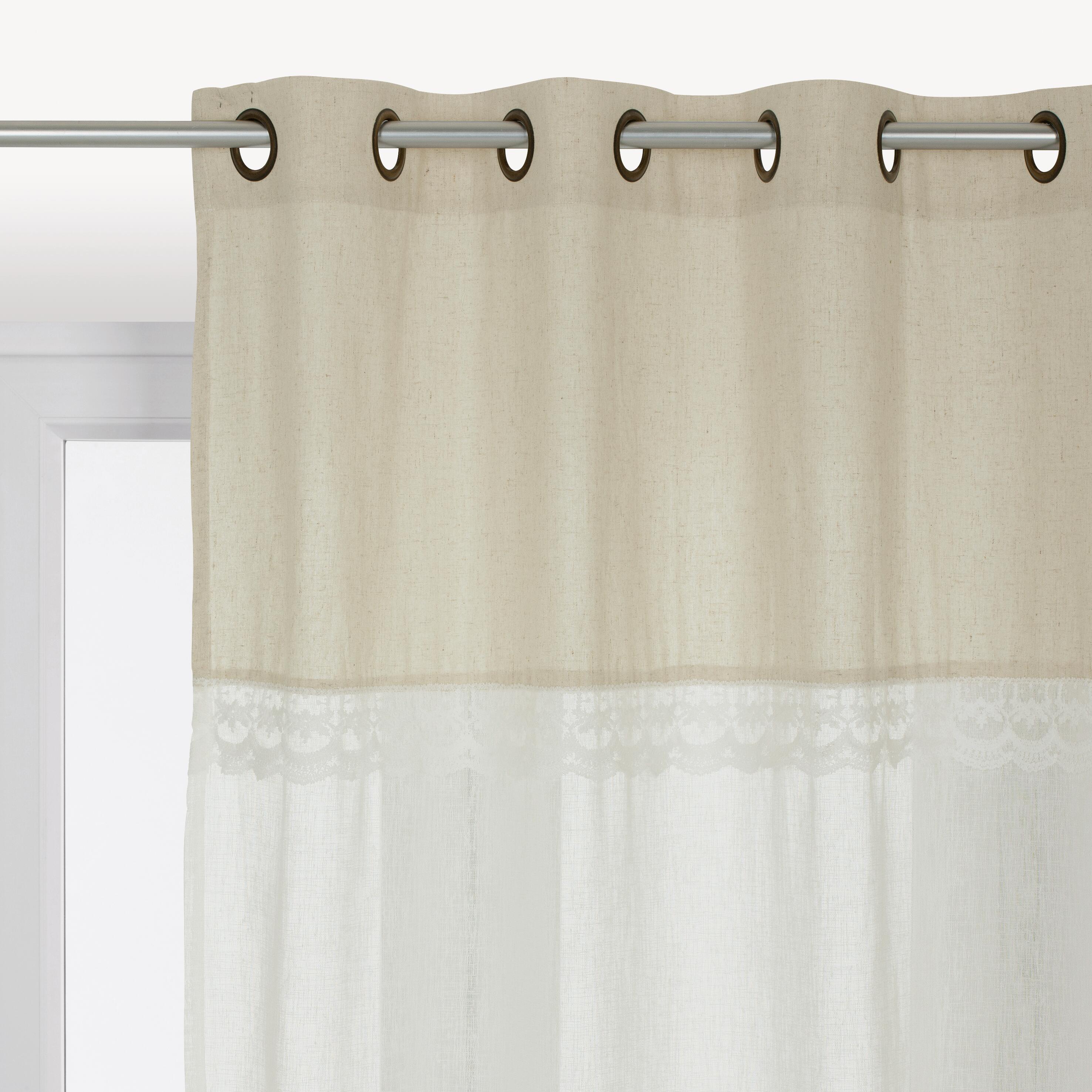 Tenda Alice ecrù, occhiello 140x290 cm - 8