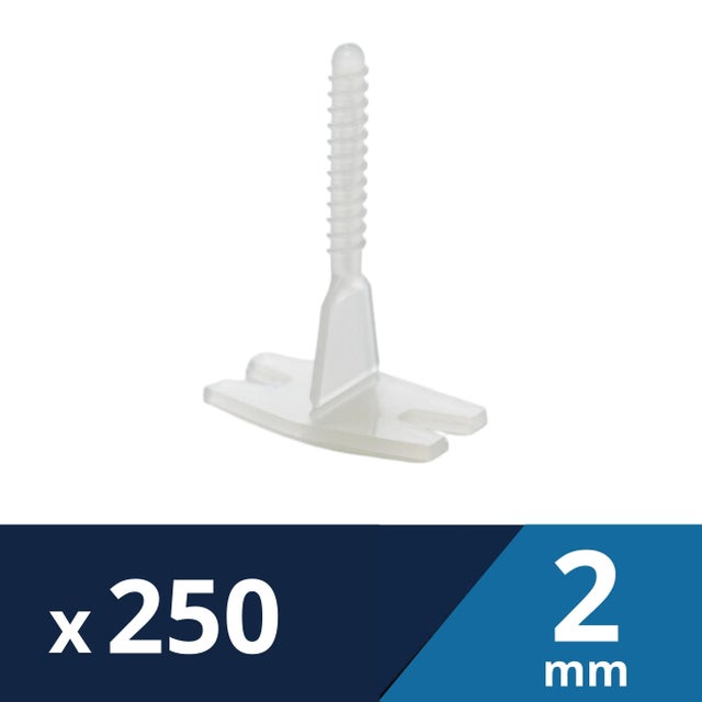 250 croisillons à vis HELIX Clips 2mm - LEVELIT