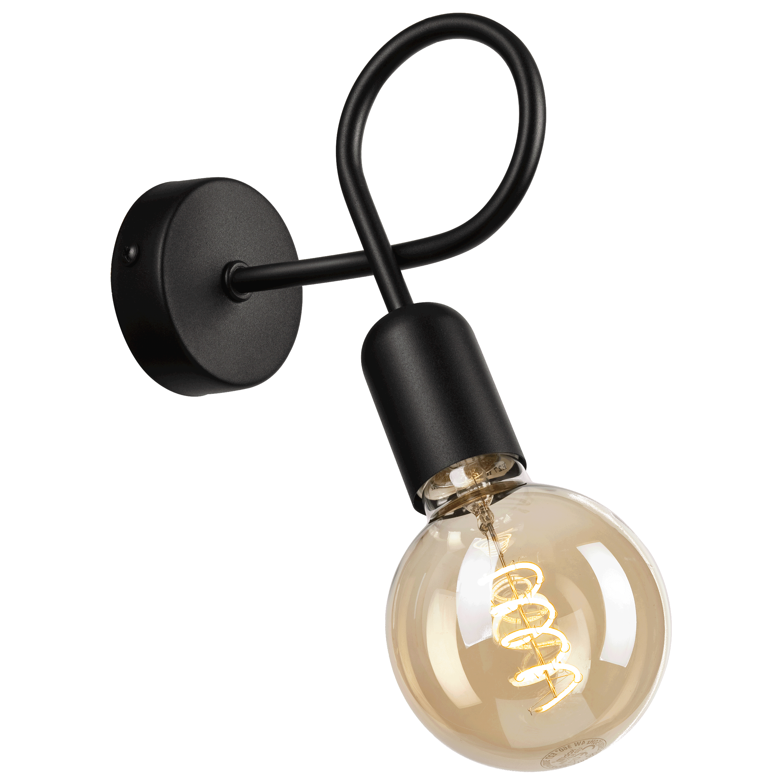 Kinkiet Lizzy czarny E27 Lamkur - 5