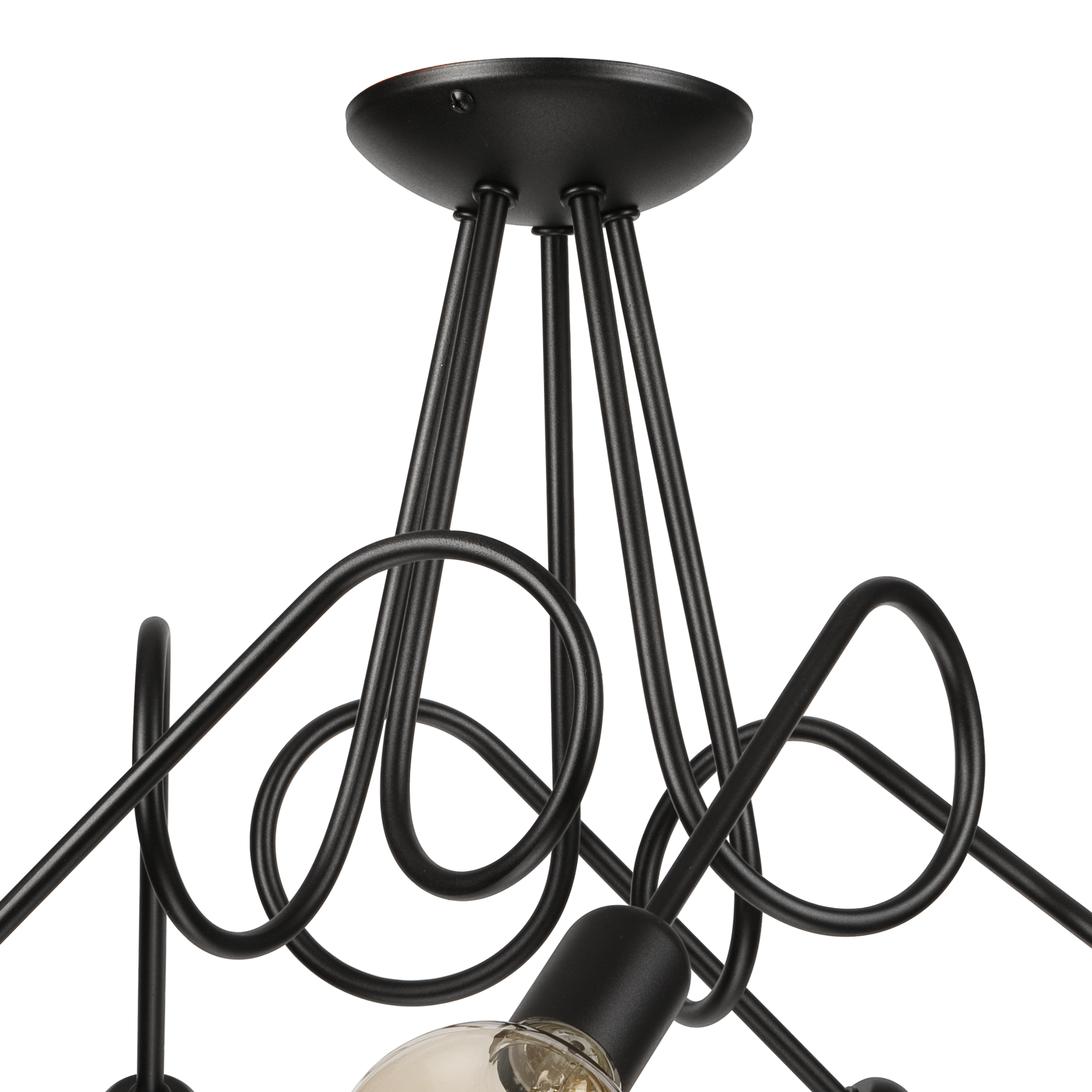 Lampa sufitowa Lizzy czarna 5 x E27 Lamkur - 8