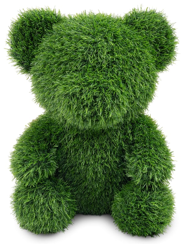 Sztuczna trawa figurka dekoracyjna Miś 33 x 34 x 50 cm