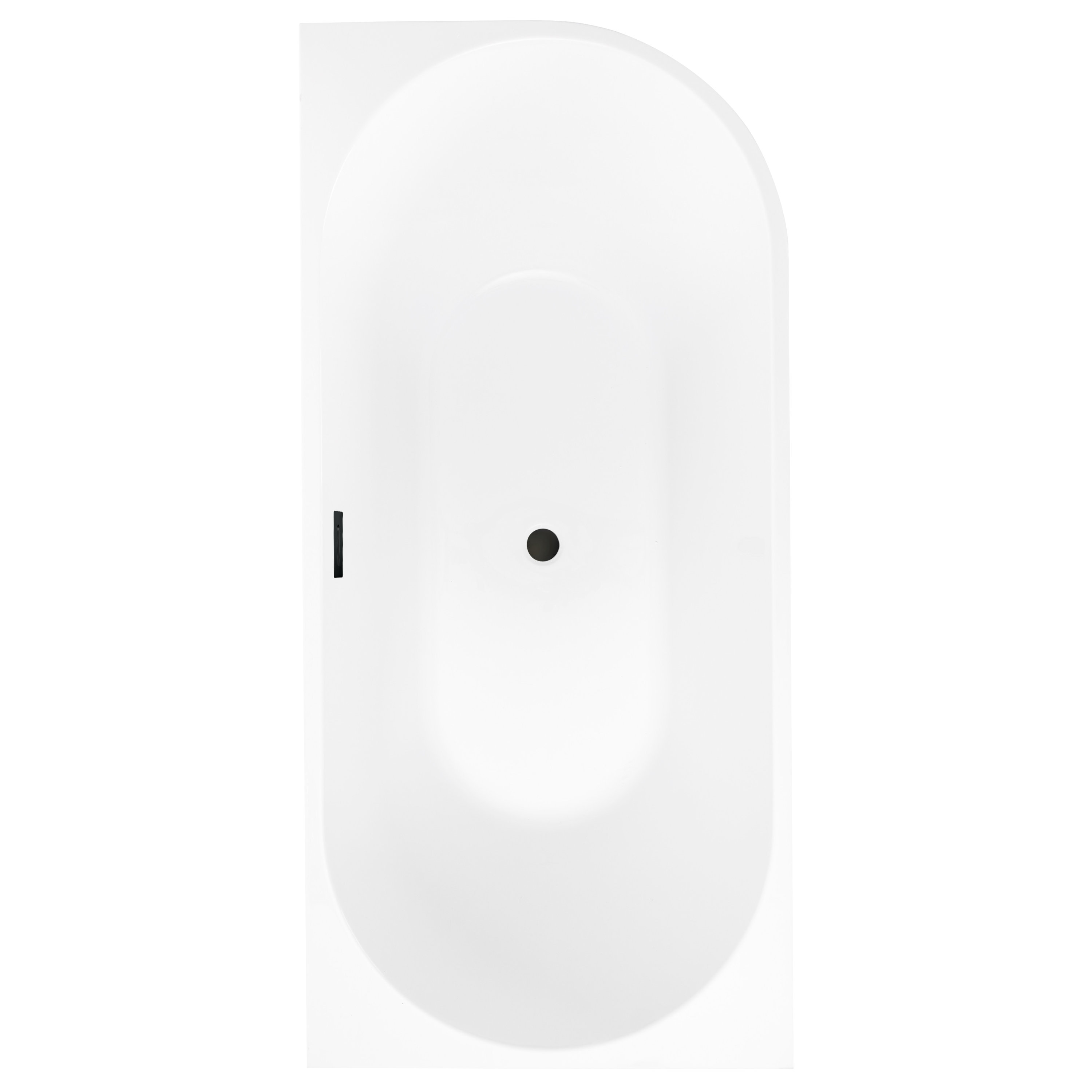 Wanna wolnostojąca przyścienna Pula 170x80 cm lewa czarny odpływ Corciano