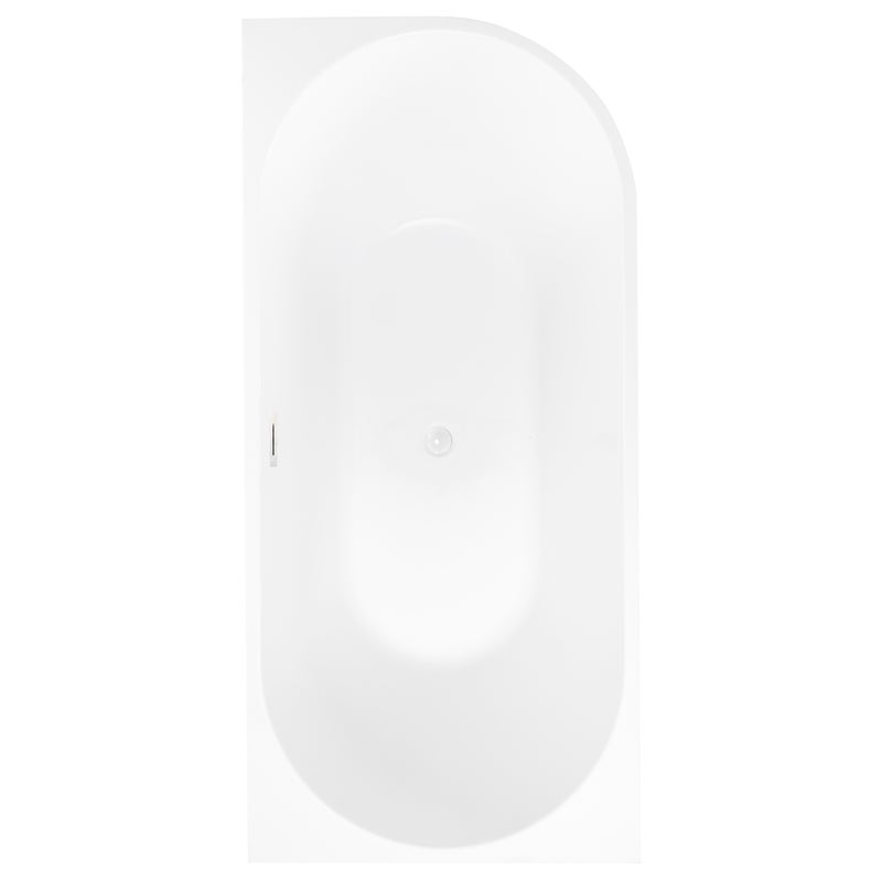 Wanna wolnostojąca przyścienna Pula 170x80 cm lewa biały odpływ Corciano