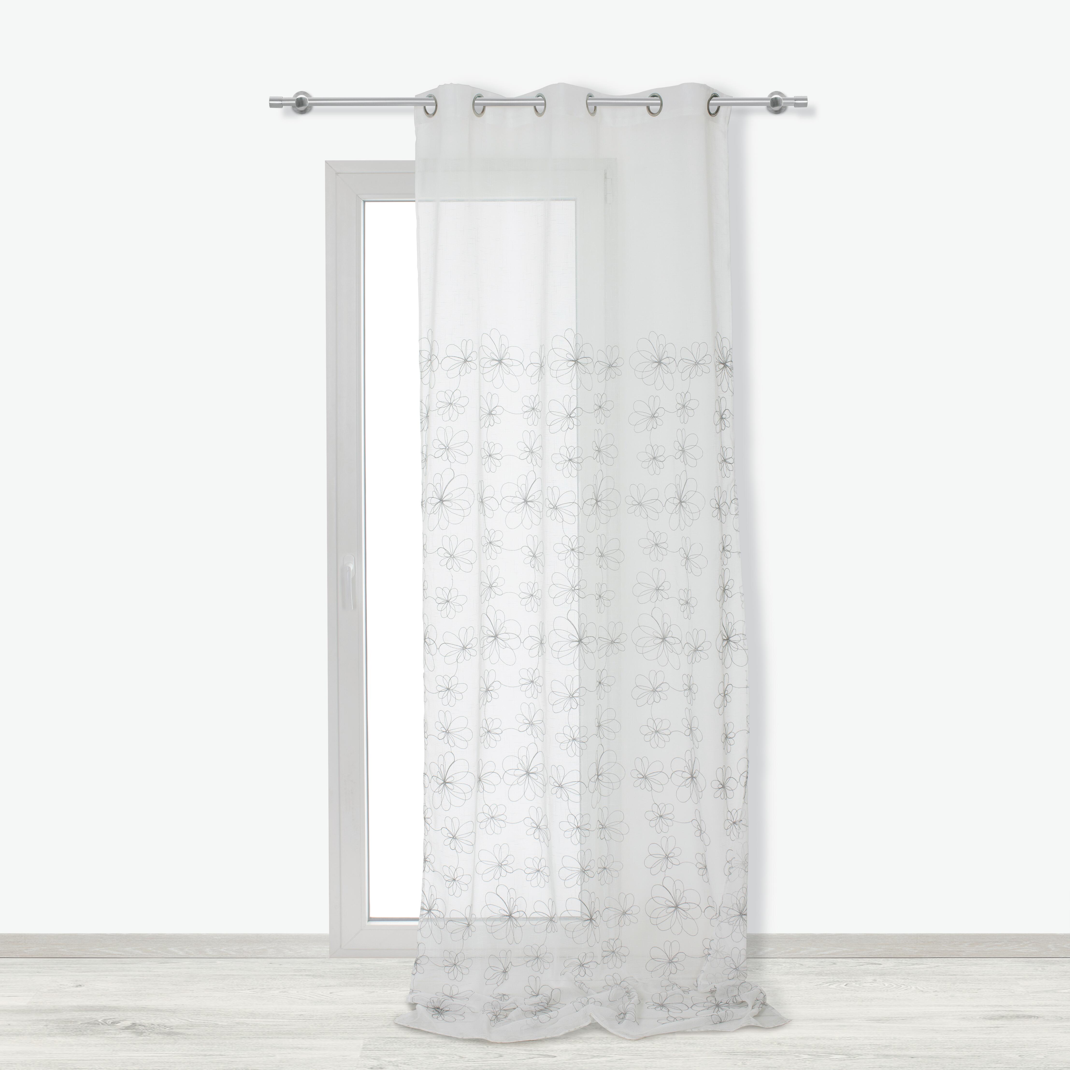 Tenda Caterina bianco, occhiello 140x290 cm - 3