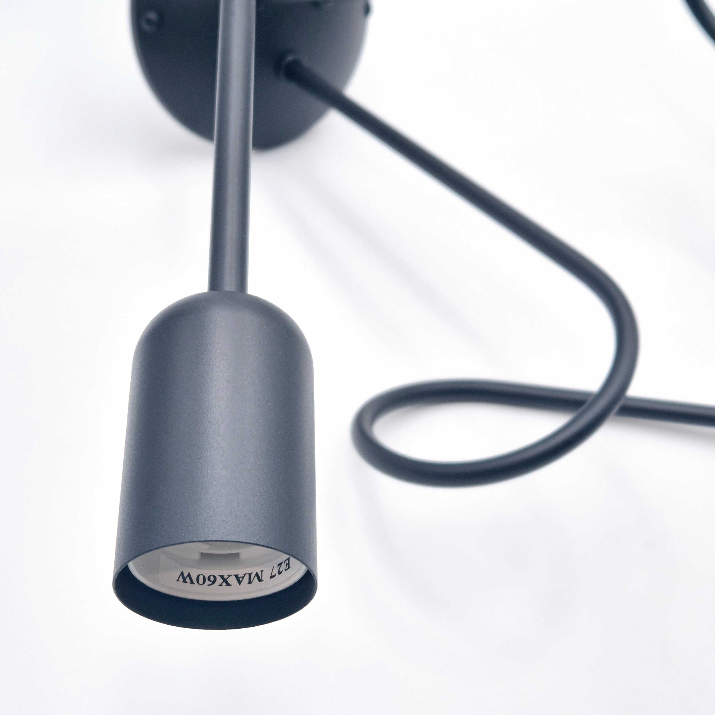 Lampa sufitowa Lizzy czarna 3 x E27 Lamkur - 8