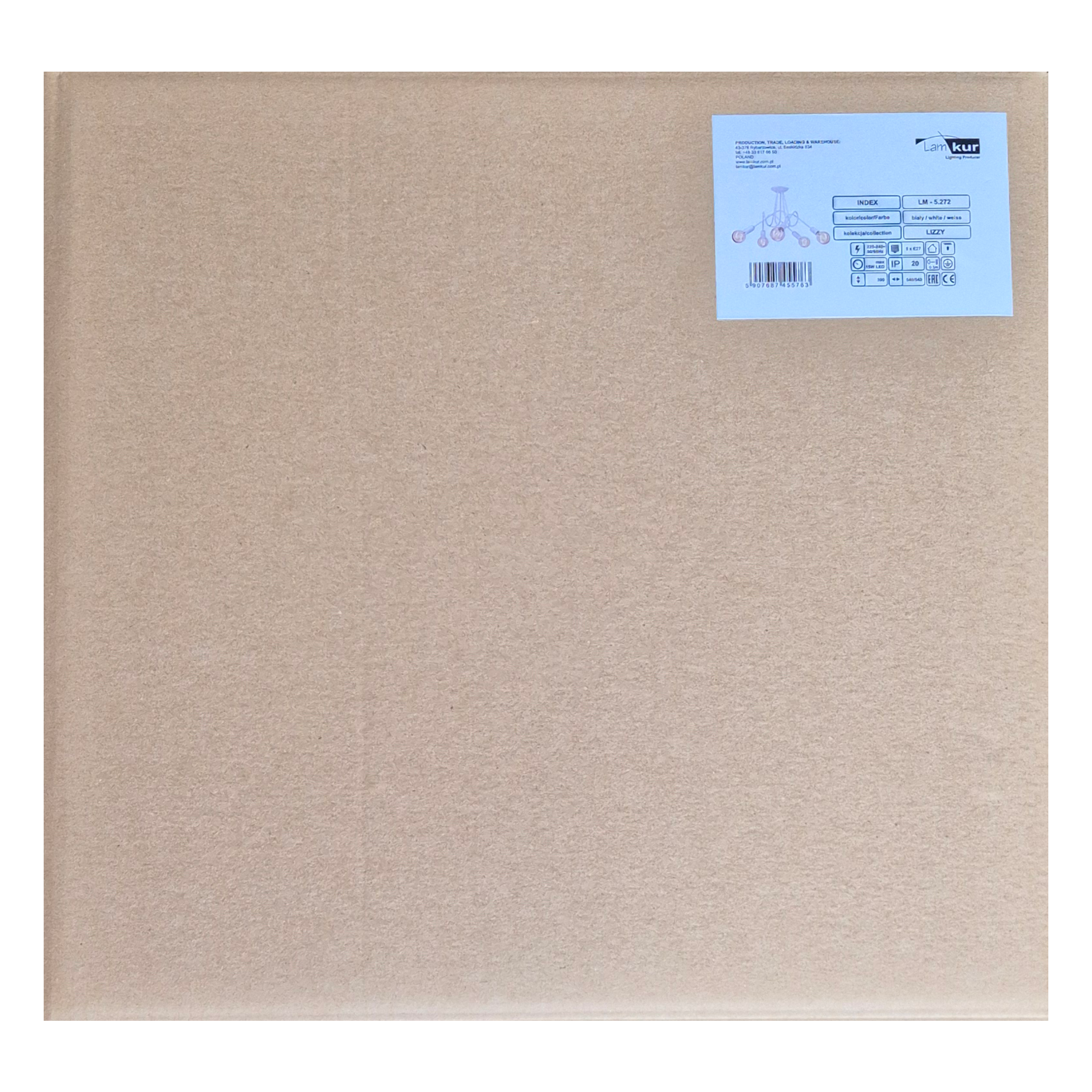 Lampa sufitowa Lizzy biała 5 x E27 Lamkur - 12