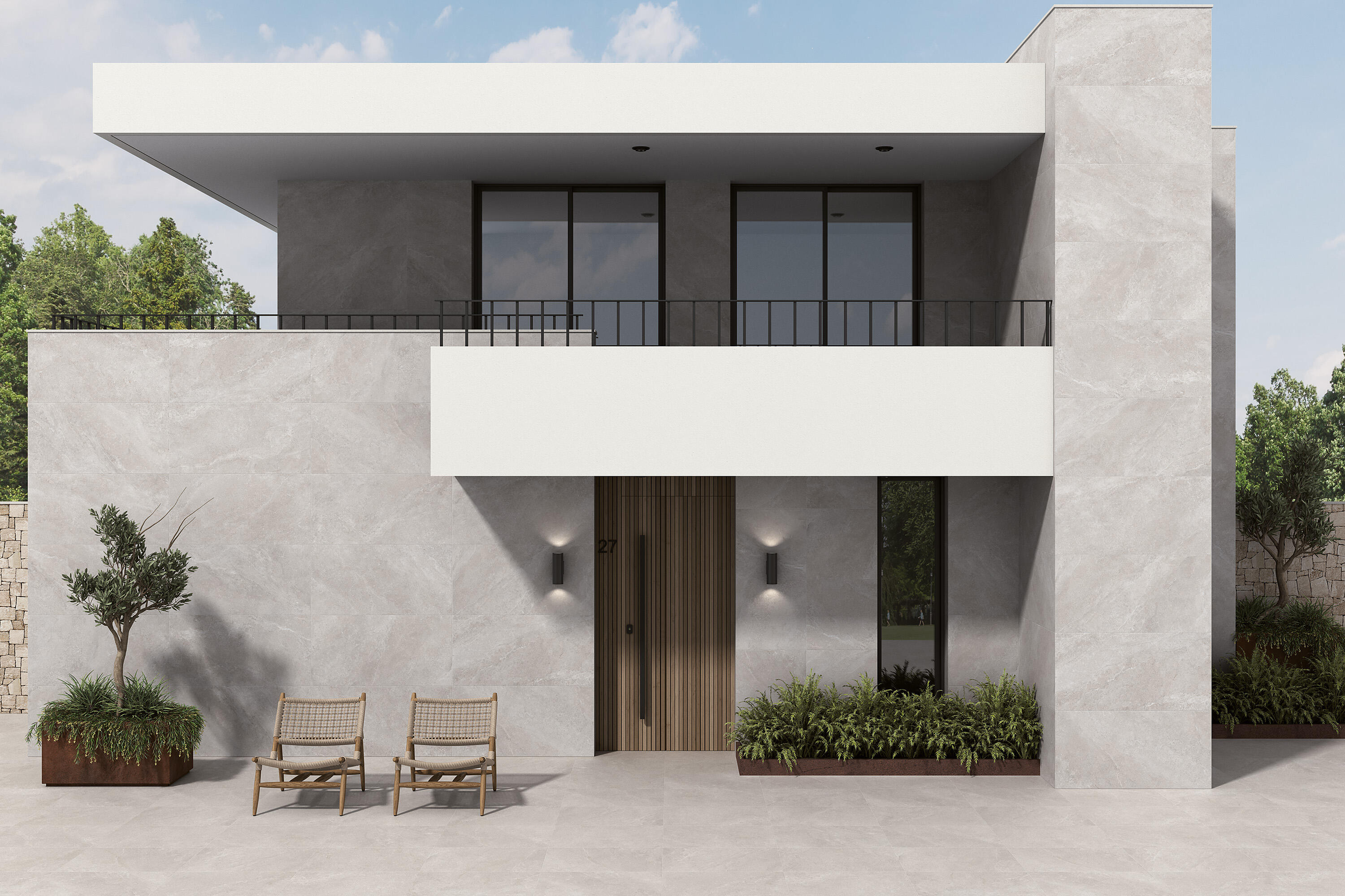 Suelo/azulejo porcelánico nuances efecto piedra pearl 59.5x120 cm