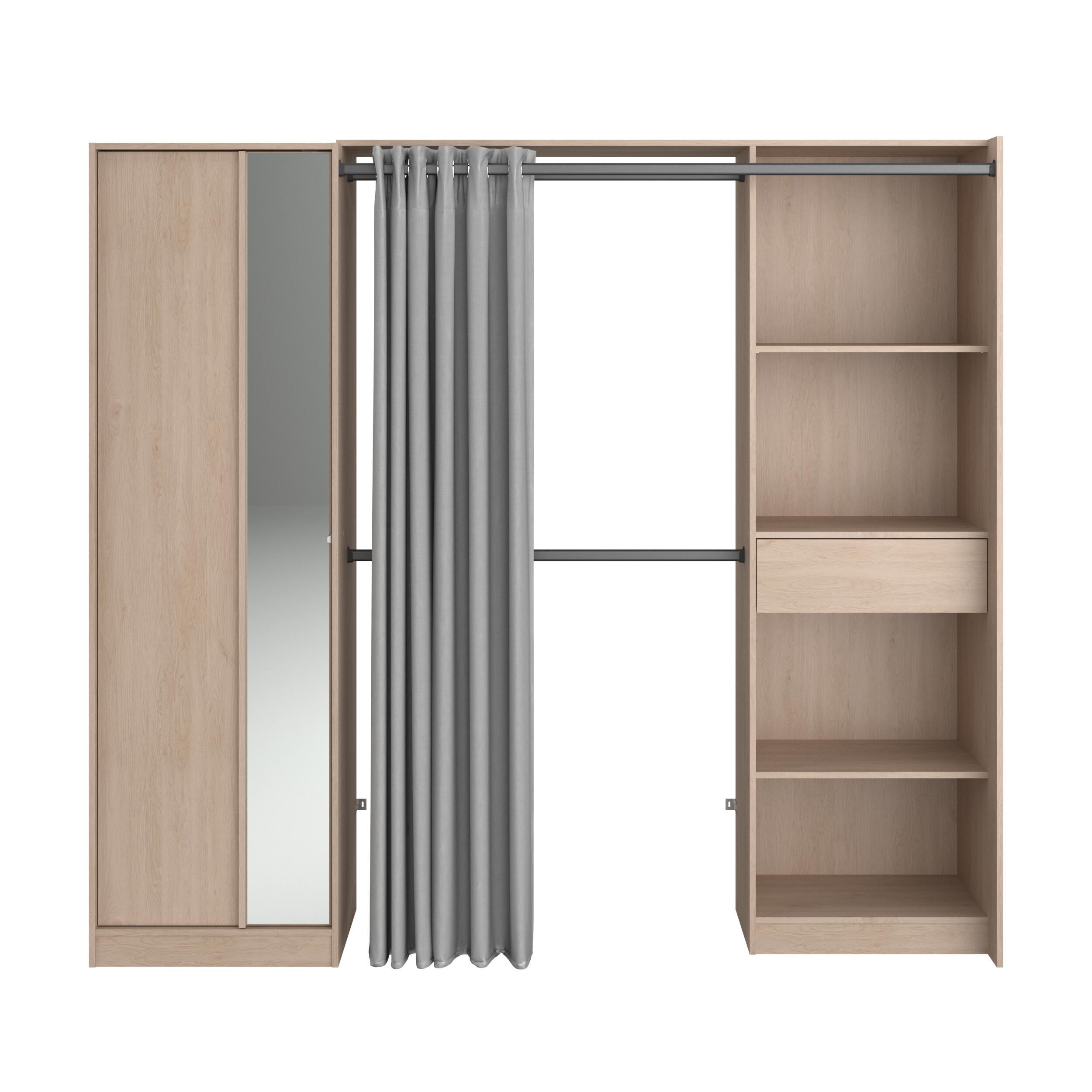 Kit dressing Hanko ajustable avec rideau H.200 x L. 160 - 220 x P.50cm - 5