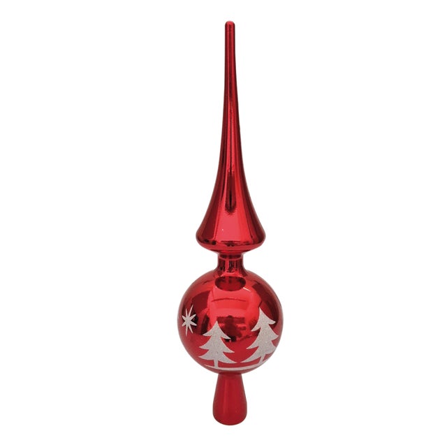 Puntale Babbo Natale vetro 30 cm albero | vendita online su