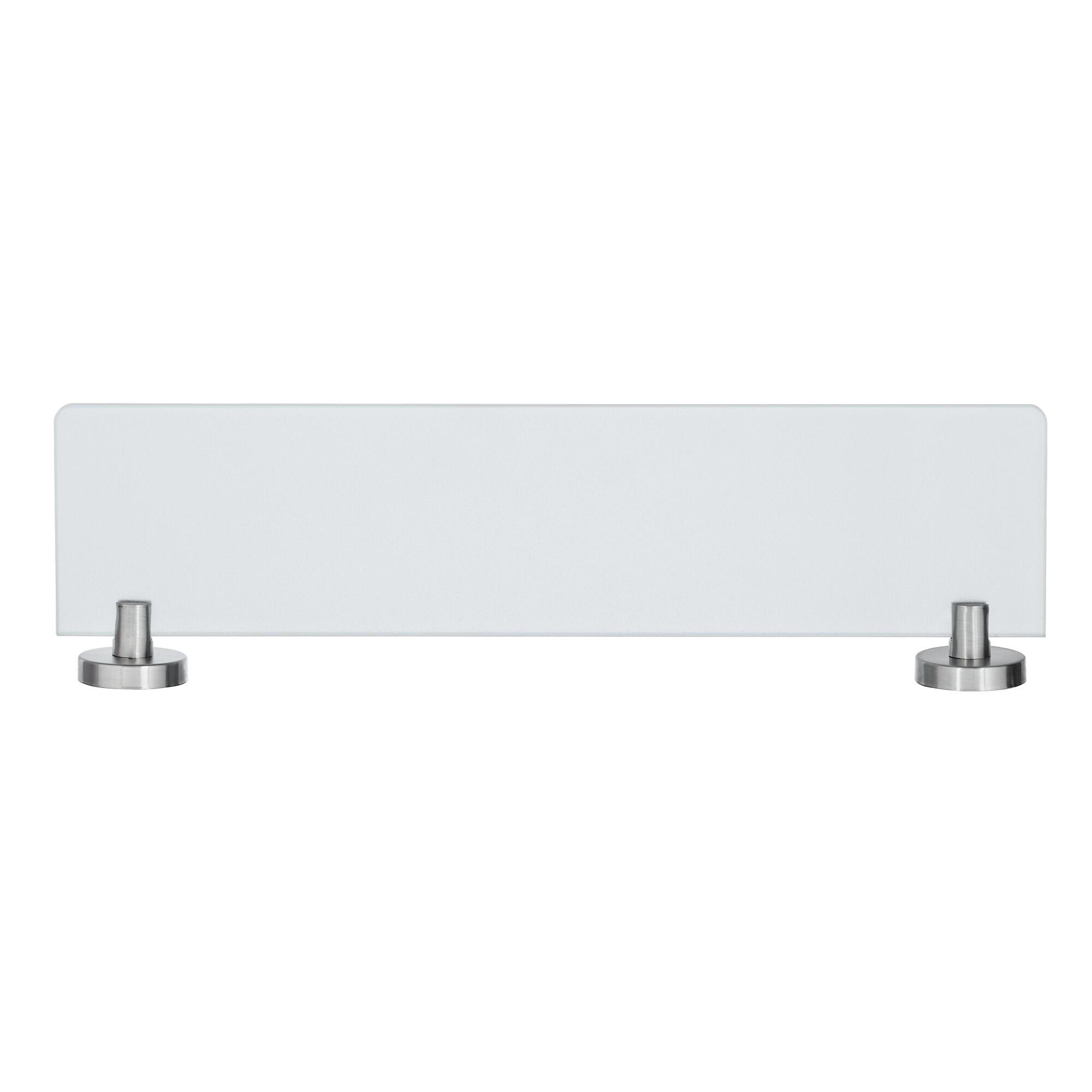 Estante para el baño de cristal plata 46.5x13.5x5.5cm