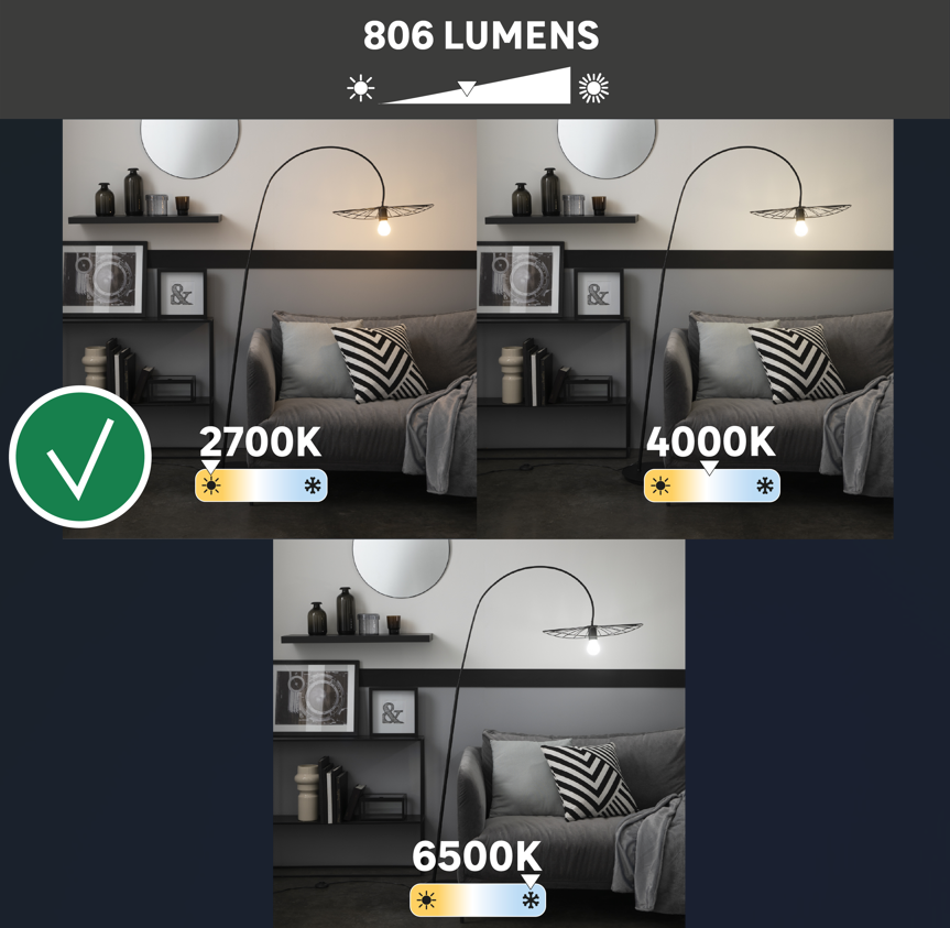 3 ampoules led, sphérique, E14, 806lm, classe énergétique A, blanc chaud, LEXMAN - 2